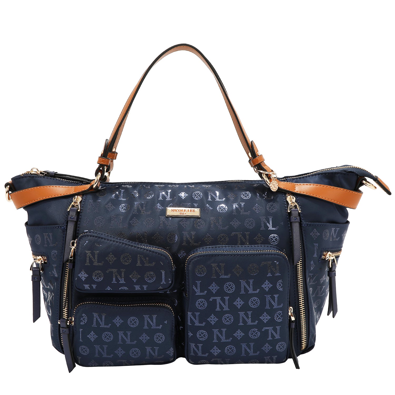 SACO DE COMPRAS COM LOGOTIPO MONOGRAMA (AZUL)