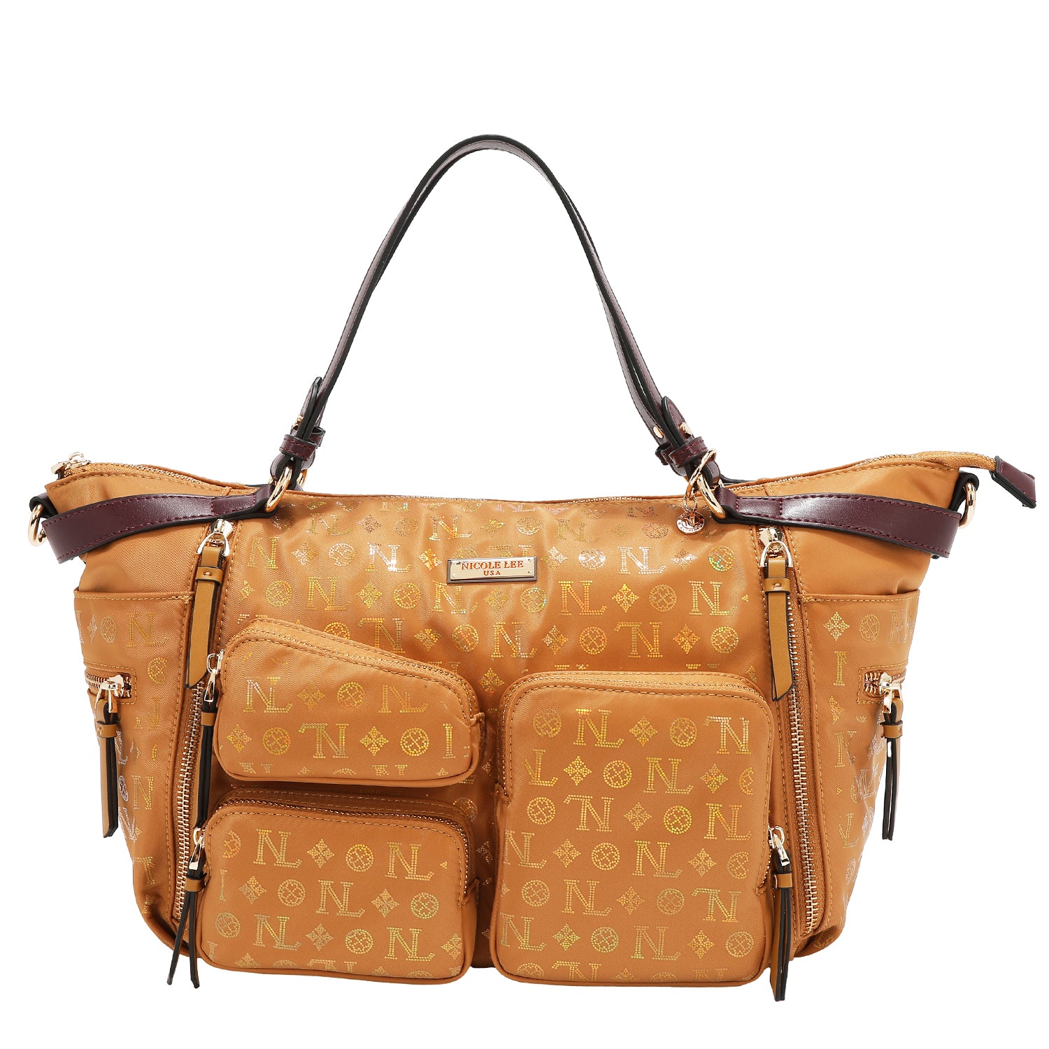 SACO DE COMPRAS COM LOGOTIPO MONOGRAMA (CAMEL)
