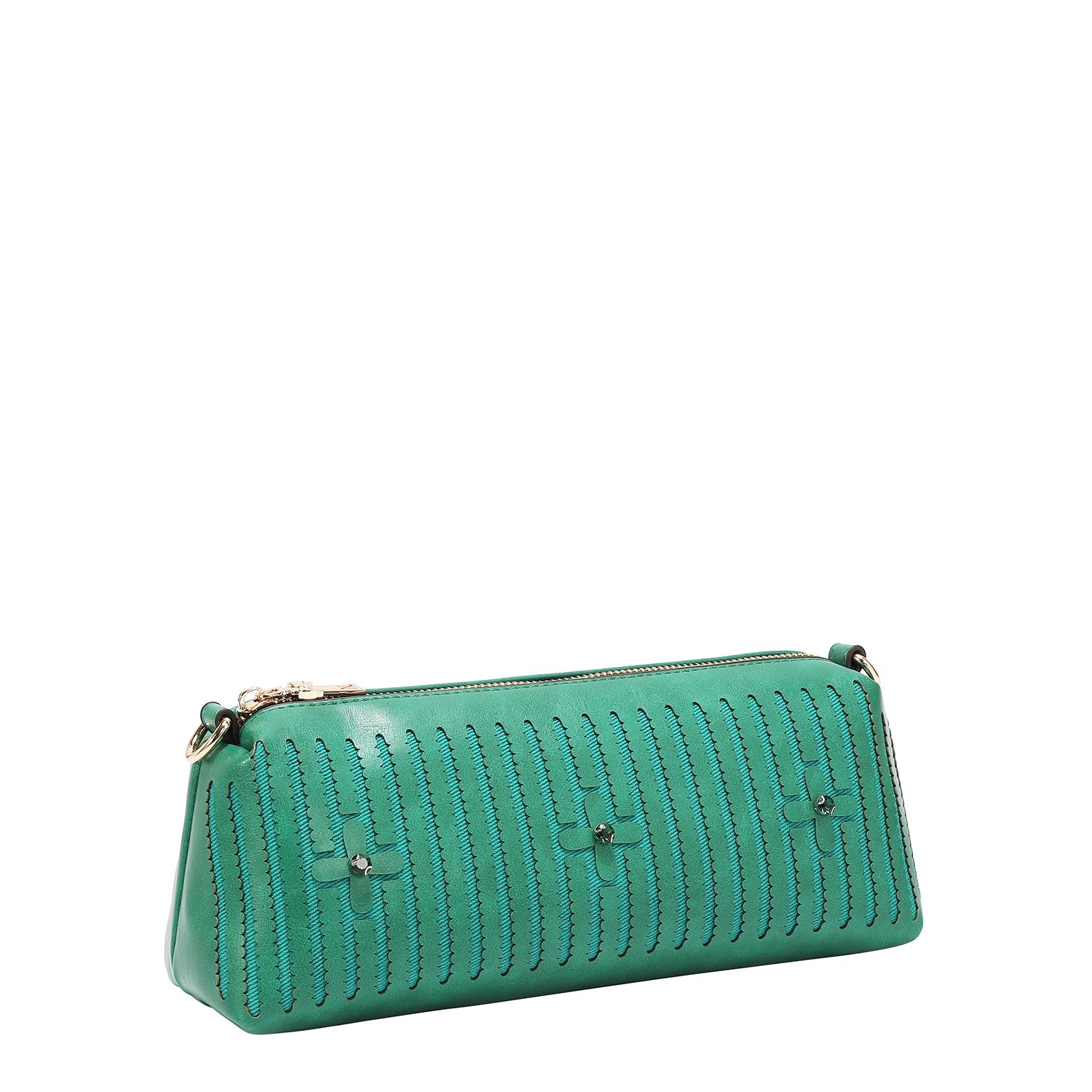 HANDTASCHE MIT STICH (GRÜN)