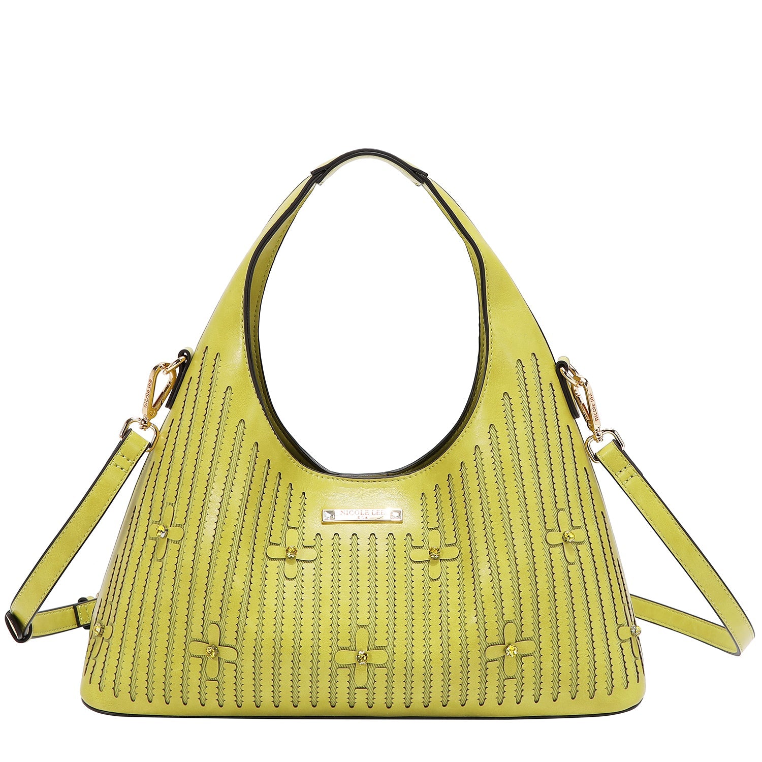 HANDTASCHE MIT STICH (LIME)