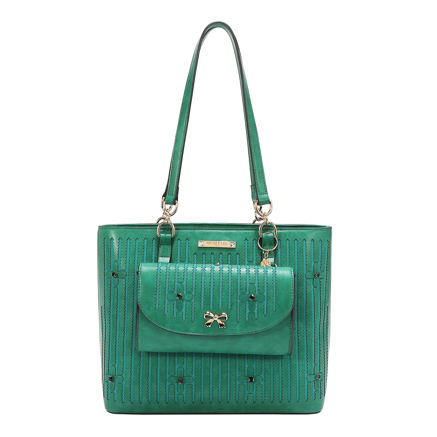 TOTE BAG WITH STITCHING (GREEN)