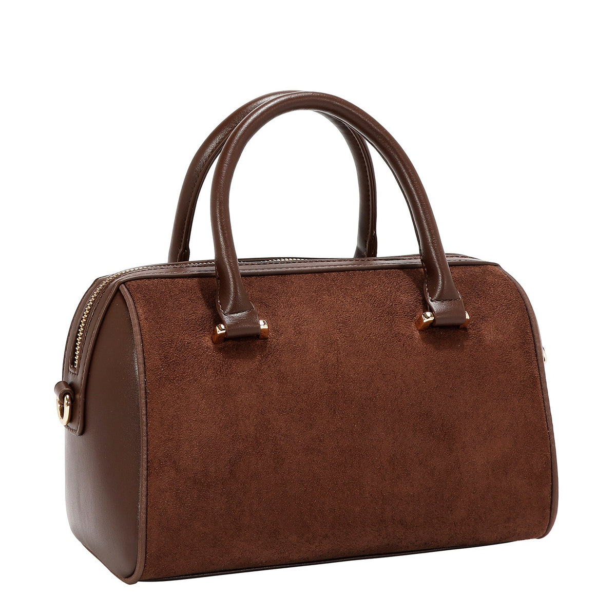 BOLSO BOSTON GLAM CON TACHUELAS (MARRON)