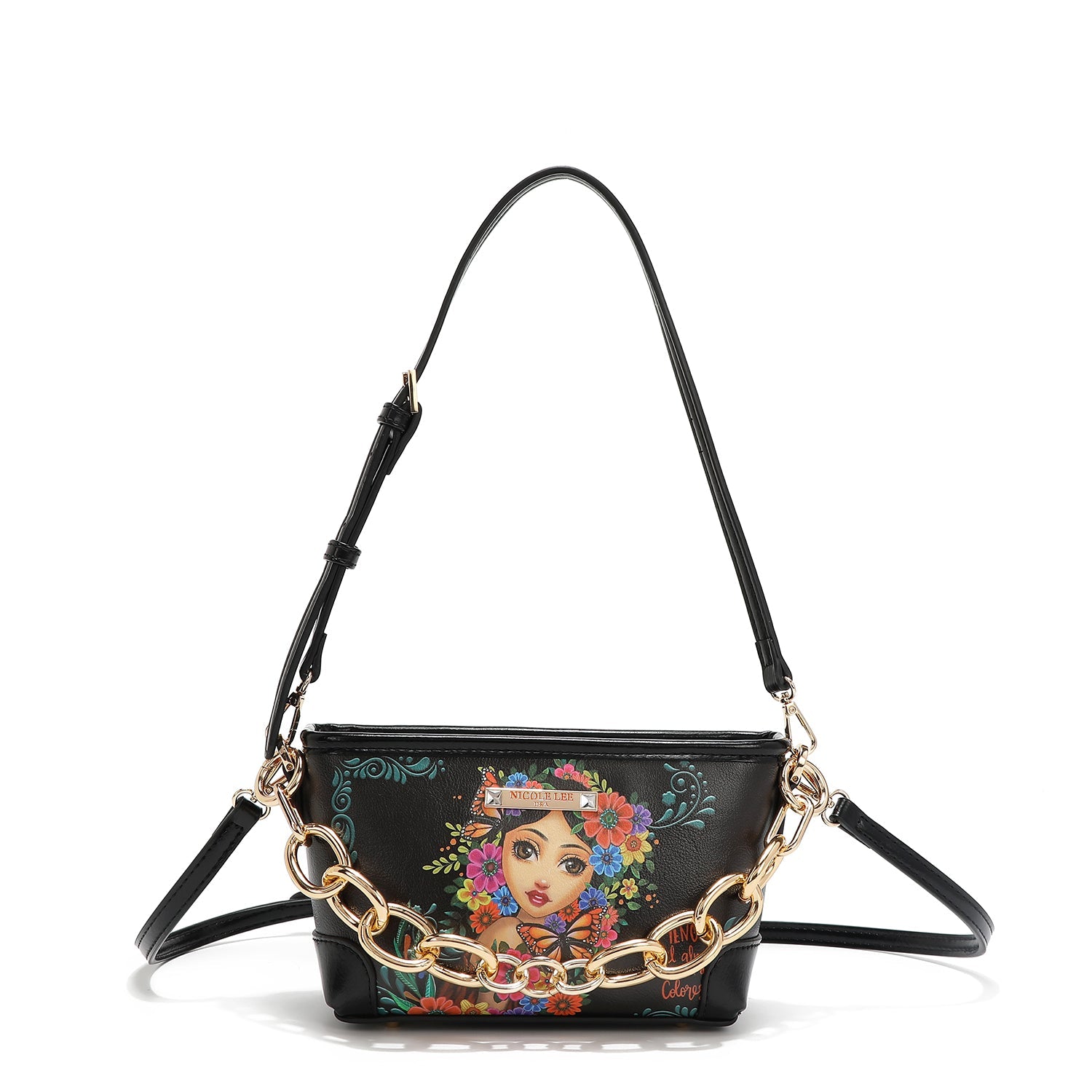 BOLSO DE MANO PEQUEÑO CON CADENA ALMA DE COLORES