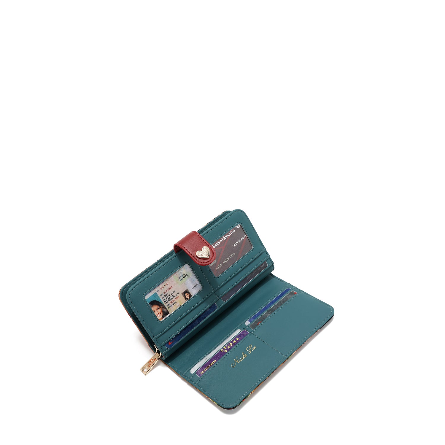 CARTERA PLEGABLE CON LA FIRMA DE NL CON CORREA (NAIL POLISH)