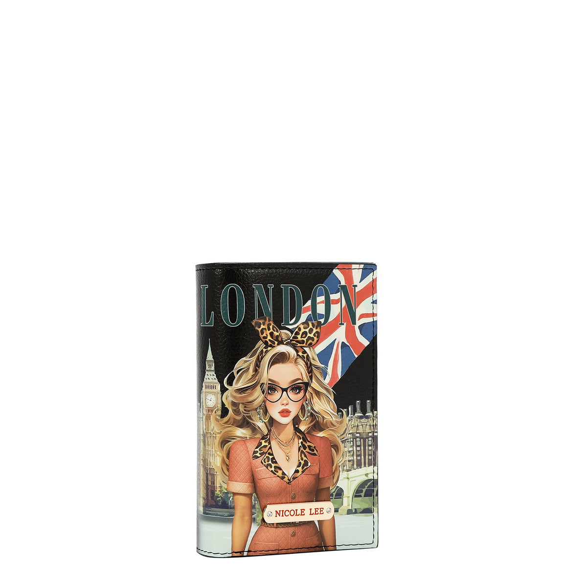 CARTERA PLEGABLE CON CREMALLERA CENTRAL (LONDON EYE-NEGRO)