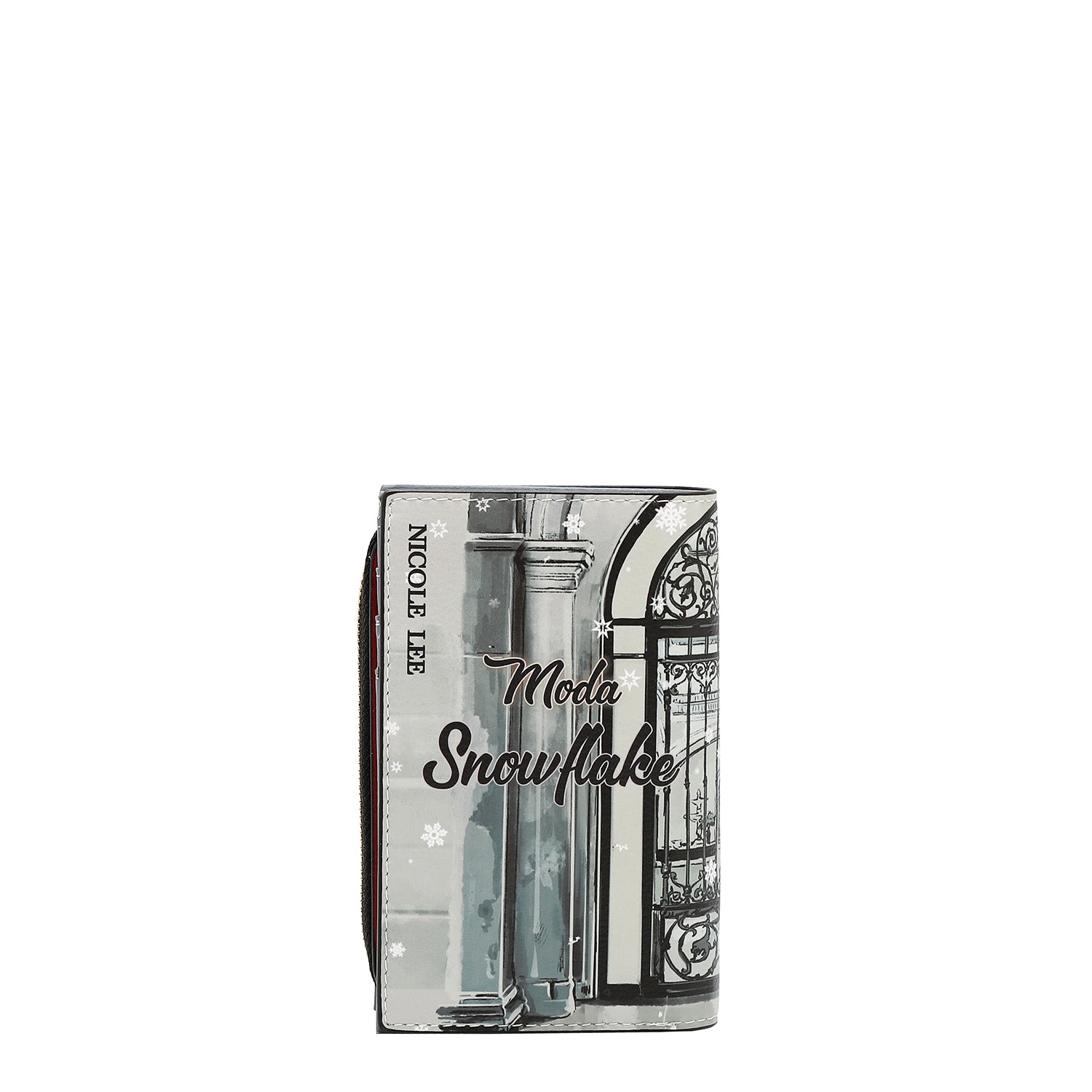 CARTERA PLEGABLE CON CREMALLERA CENTRAL (MODA SNOWFLAKE)