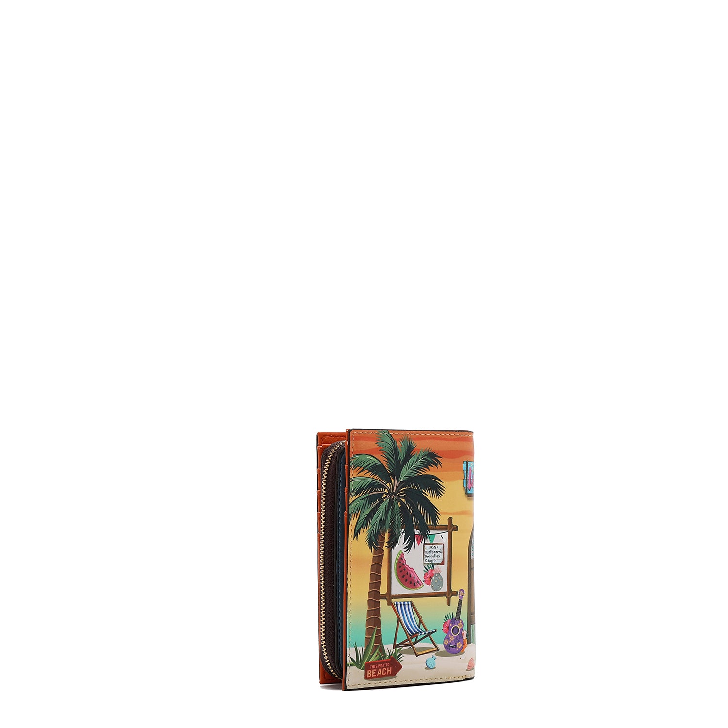 CARTERA PLEGABLE CON CREMALLERA CENTRAL (SUN & SAND)