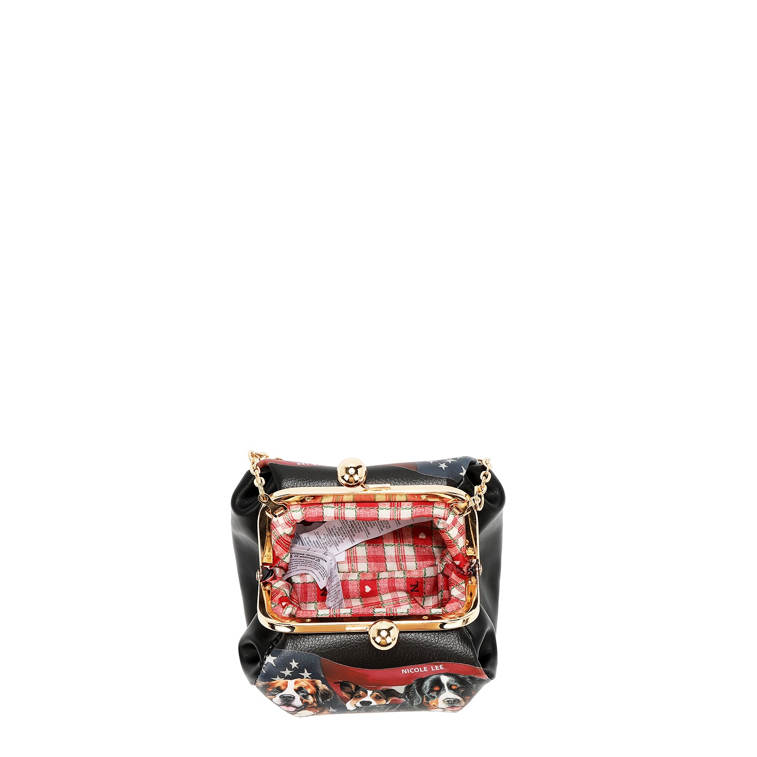 MINI-UMHÄNGETASCHE MIT KISS-LOCK-VERSCHLUSS (<tc>SAMANTHA LA BELLEZA</tc>)