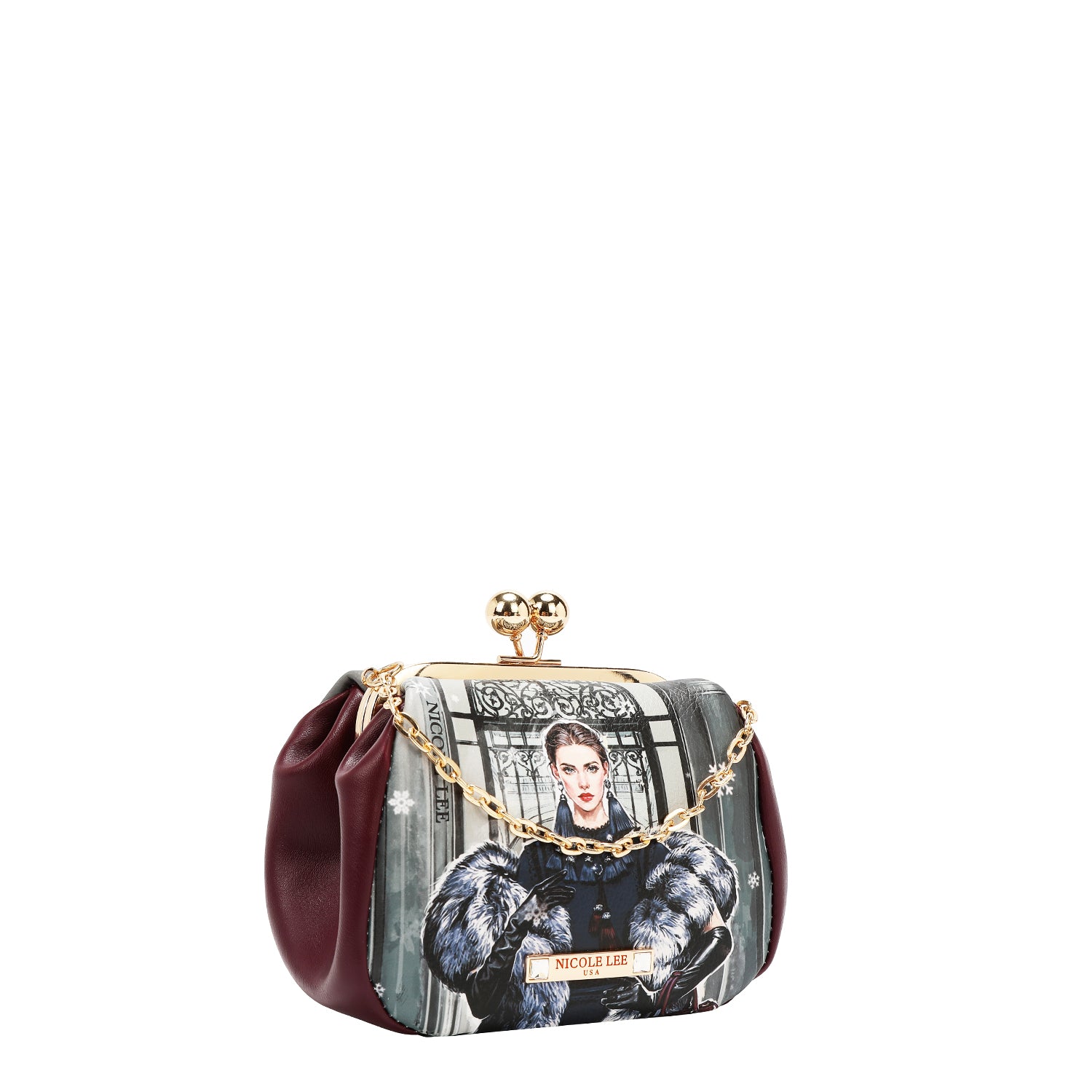 MINI SAC BANDOULIÈRE AVEC FERMETURE À FERMETURE BAISER (<tc>MODA SNOWFLAKE</tc>)