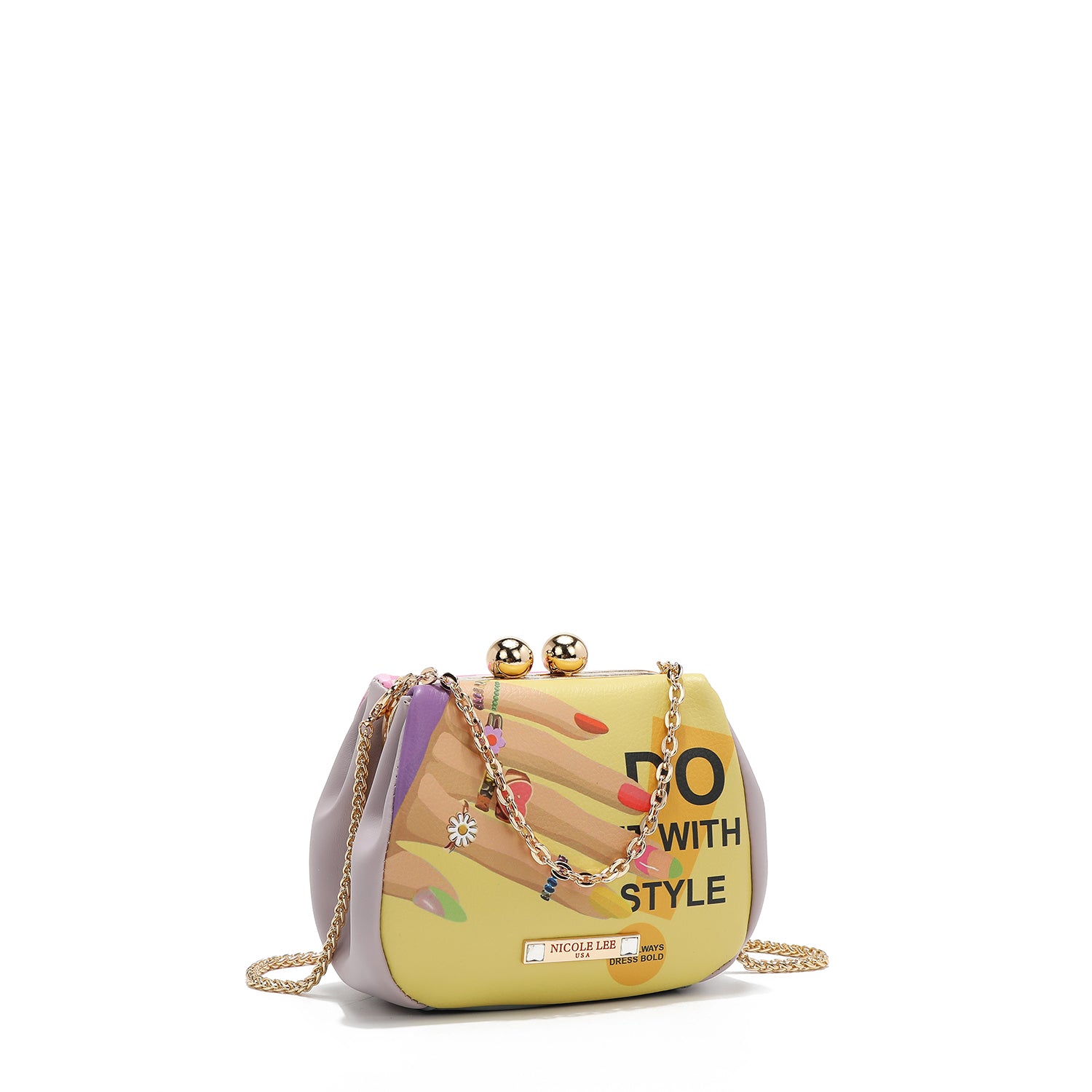 MINI BOLSO CRUZADO CON CIERRE KISS LOCK (NAIL POLISH)