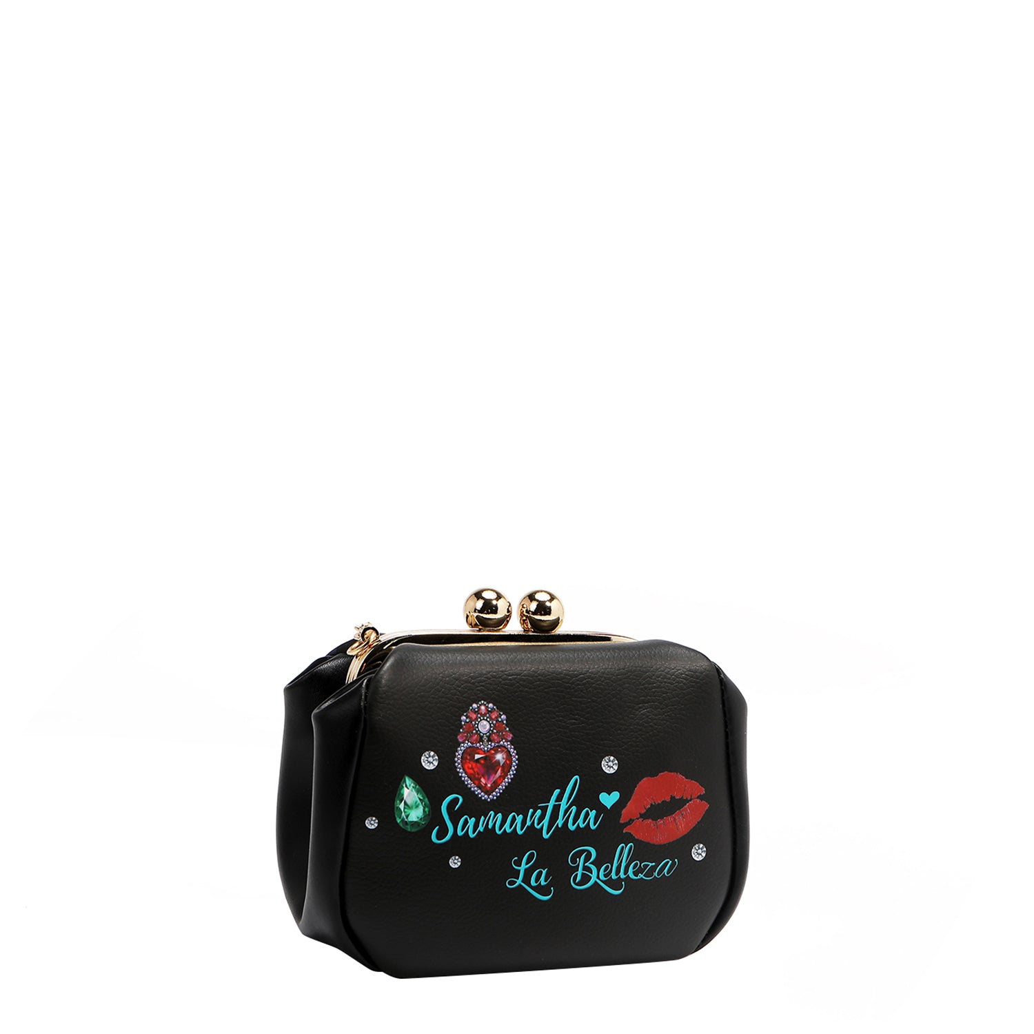 MINI-UMHÄNGETASCHE MIT KISS-LOCK-VERSCHLUSS (<tc>SAMANTHA LA BELLEZA</tc>)