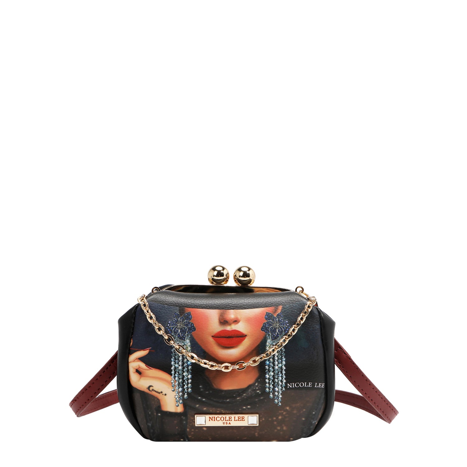 MINI BORSA A TRACOLLA CON CHIUSURA KISS LOCK (<tc>SAMANTHA LA BELLEZA</tc>)