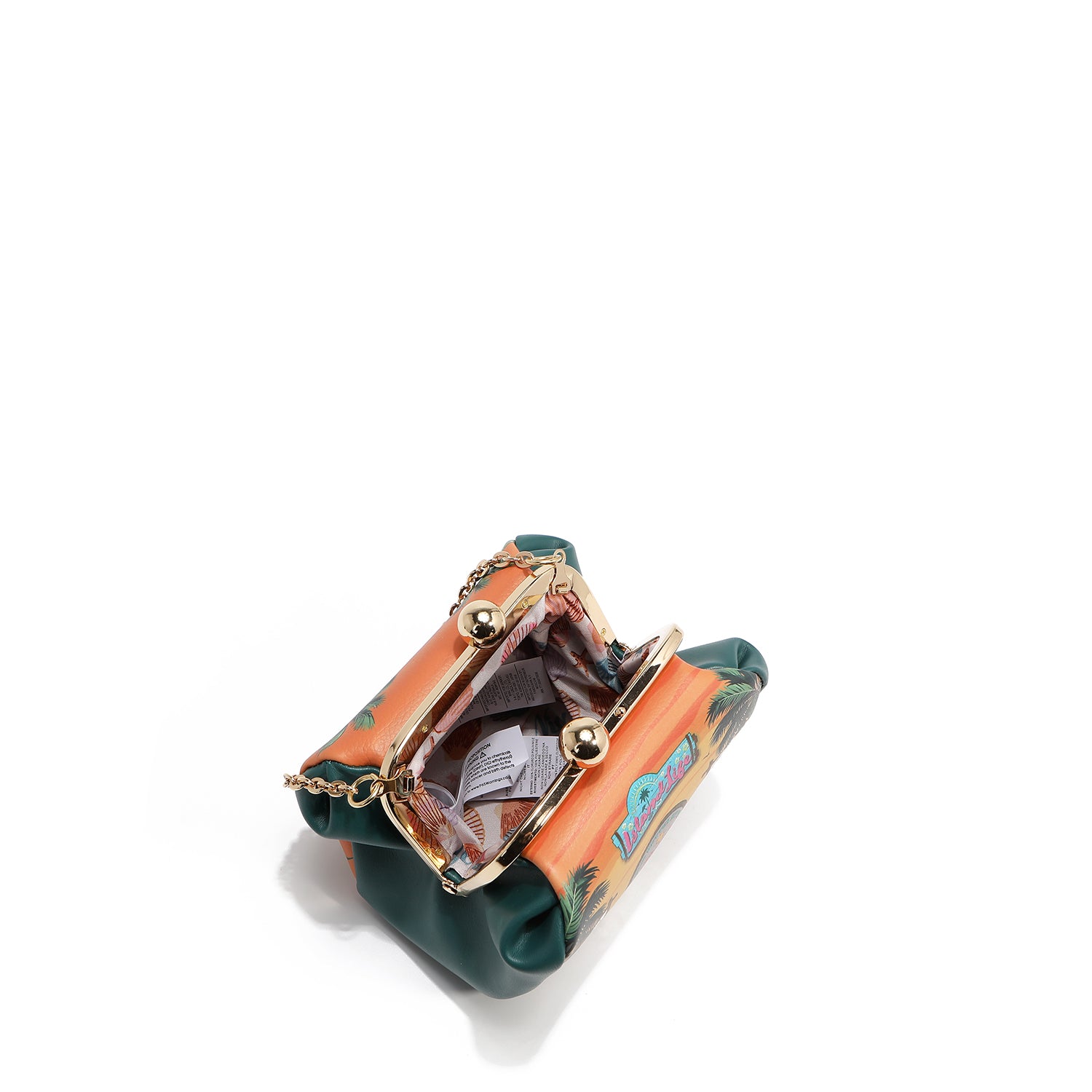 MINI BOLSO CRUZADO CON CIERRE KISS LOCK (SUN & SAND)