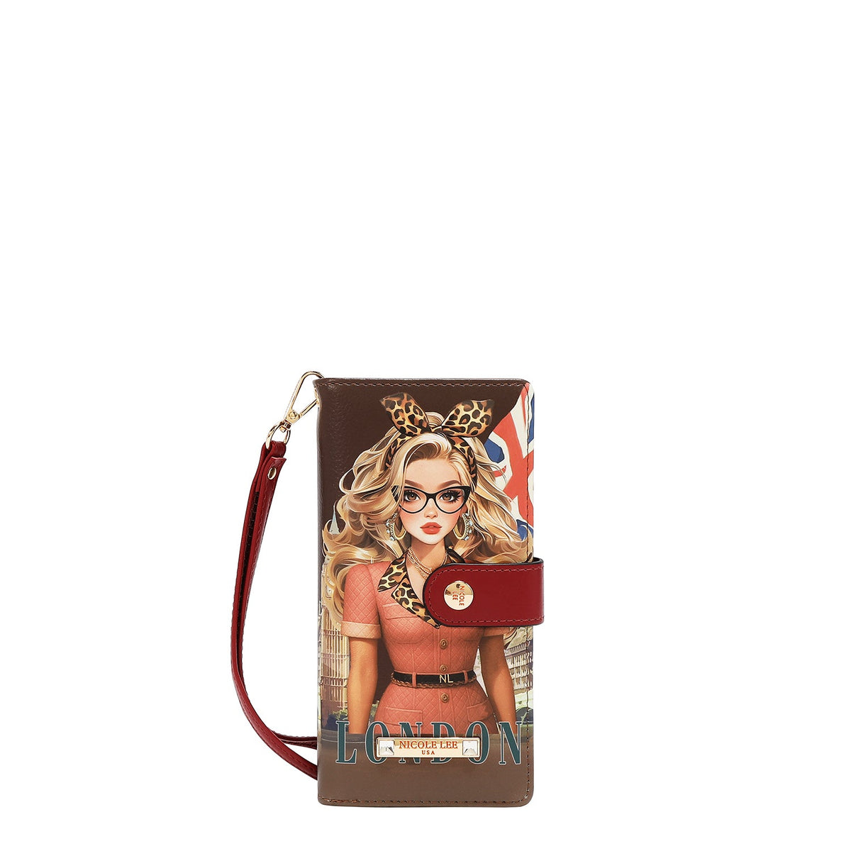 ORGANIZADOR DE CARTERA DE PULSERA (LONDON EYE-MARRON)