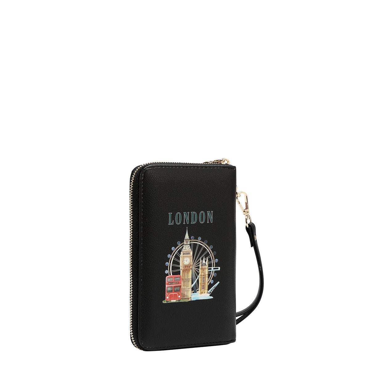 CARTERA ORGANIZADORA DE VIAJE (LONDON EYE-NEGRO)