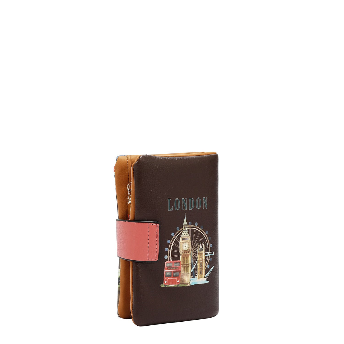 CARTERA CON CIERRE A PRESION (LONDON EYE-MARRON)