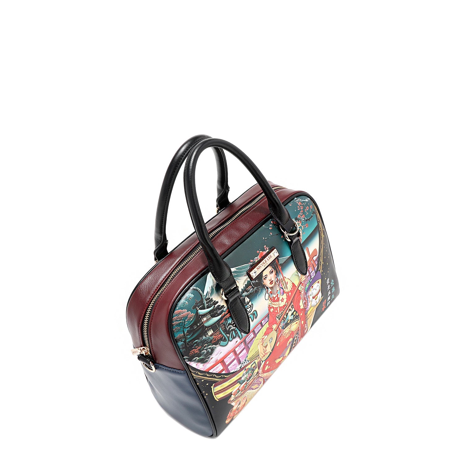 SET DA 3 PEZZI (BORSA A MANO, BORSA A SPALLA, PORTAFOGLIO)<tc>AKIKO LA BELLEZA</tc>)
