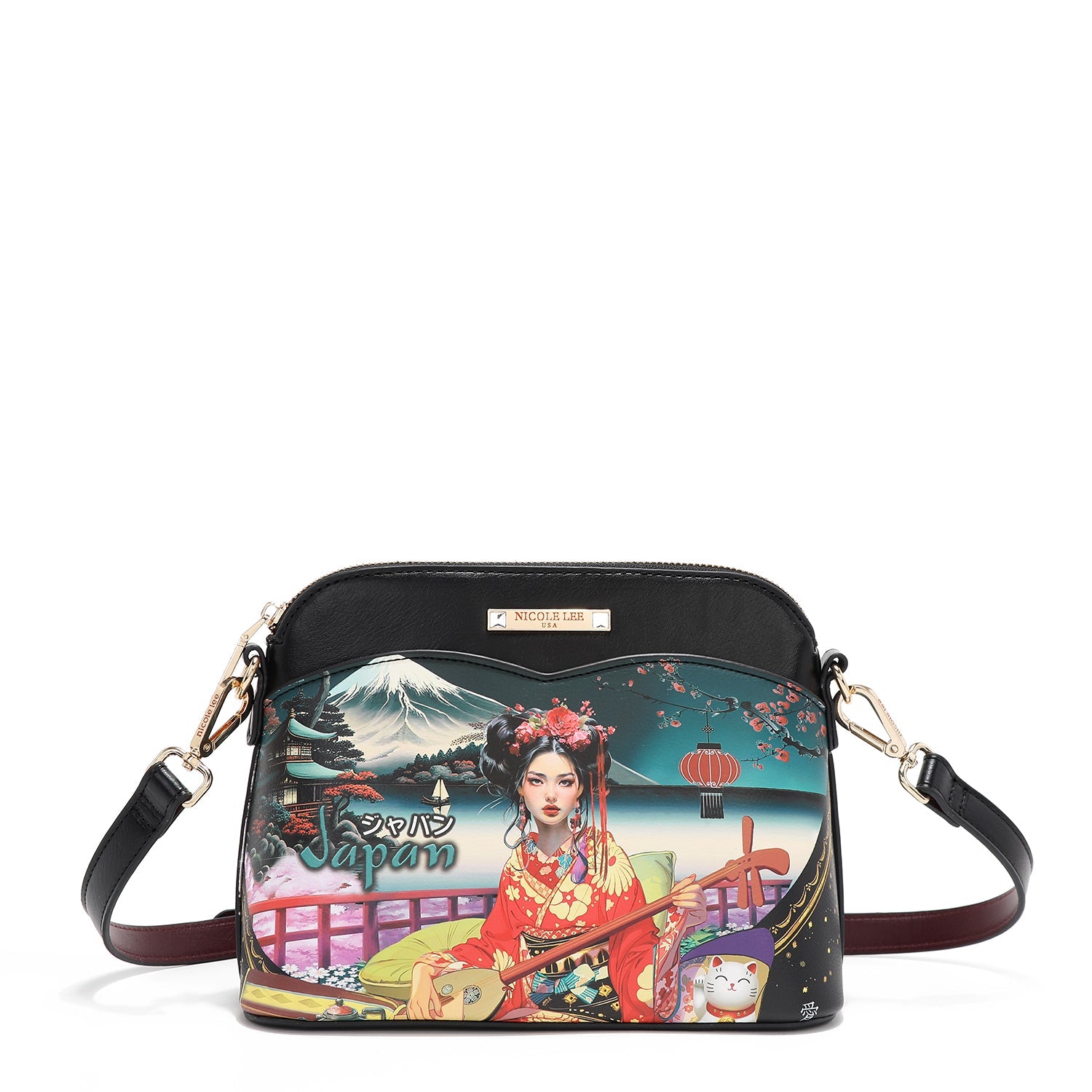 SET DA 3 PEZZI (BORSA A MANO, BORSA A SPALLA, PORTAFOGLIO)<tc>AKIKO LA BELLEZA</tc>)