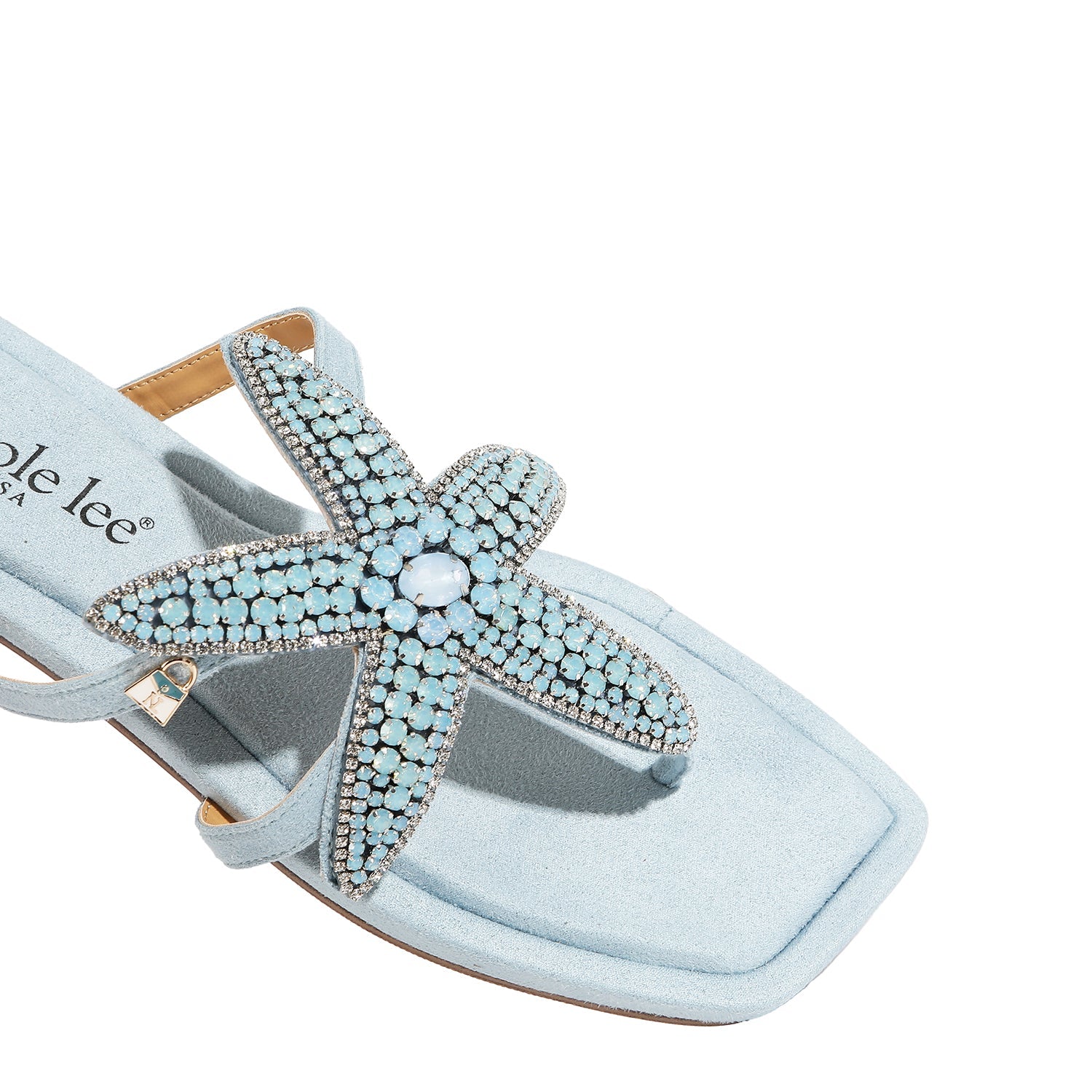 SANDALES À BOUT AVEC ÉTOILE DE MER (BLEU)