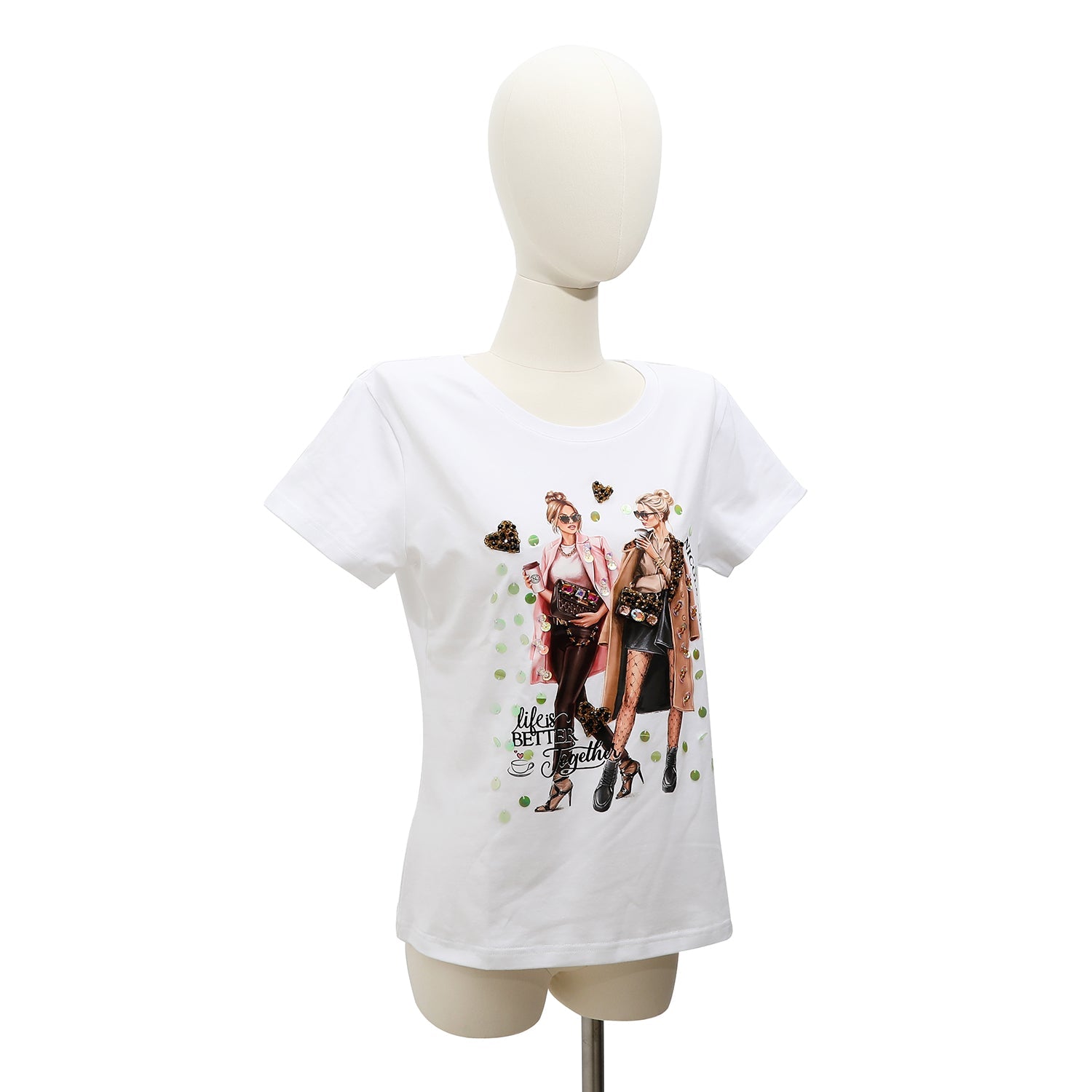 NICOLE LEE FASHION T-SHIRT MIT GLITZER (<tc>LADIES NIGHT OUT</tc>)
