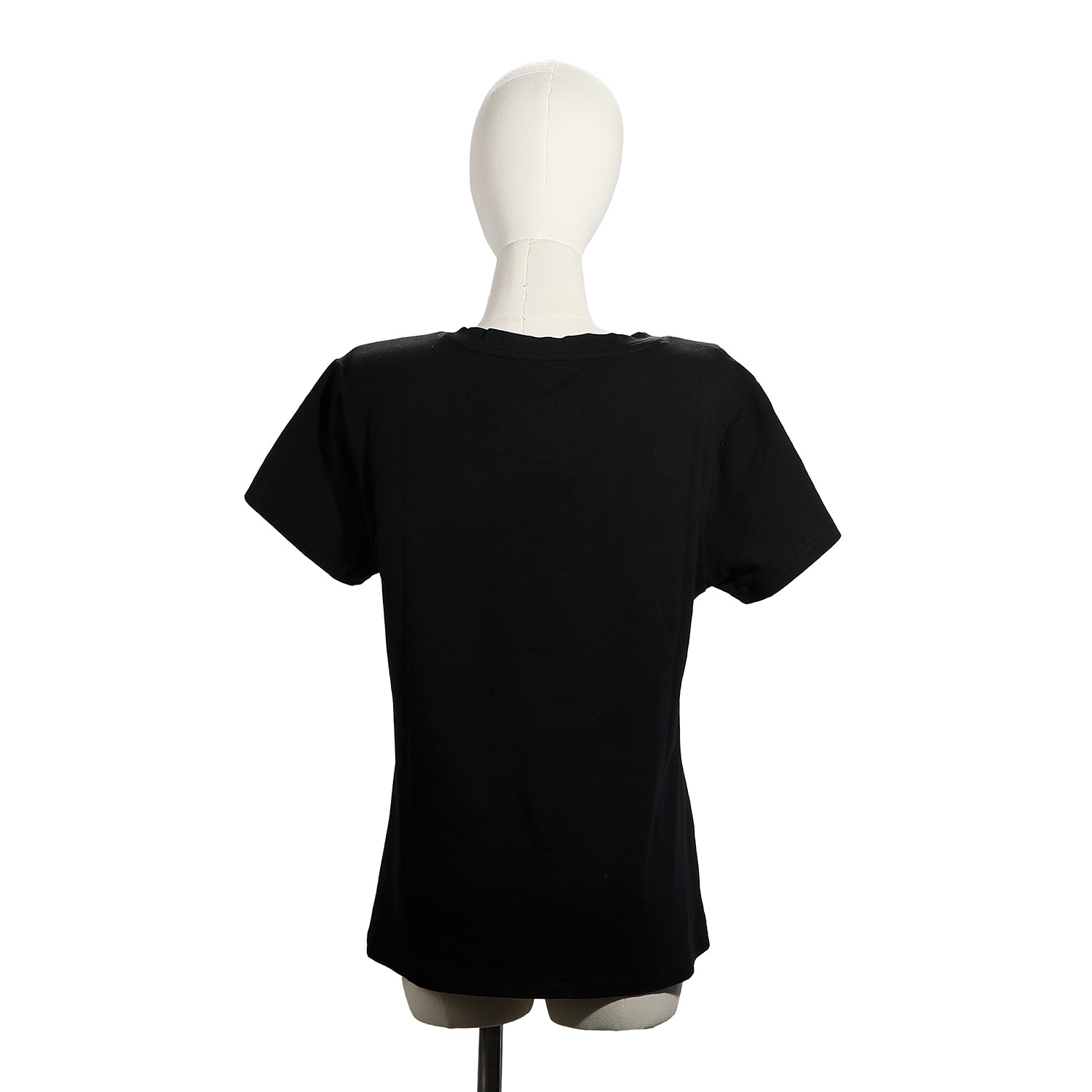 T-SHIRT ALLA MODA CON SCOLLO A V (<tc>QUEEN CLEOPATRA</tc> NERO)