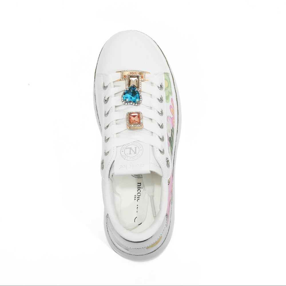 ZAPATILLAS DE MODA CON PEDRERÍA (VIOLET BLOSSOM)