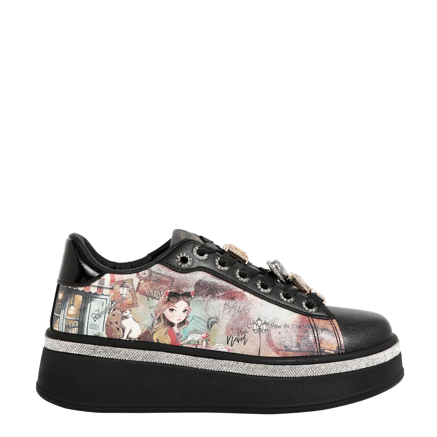 ZAPATILLAS DE MODA CON PEDRERÍA (VIRTUAL FRIEND)