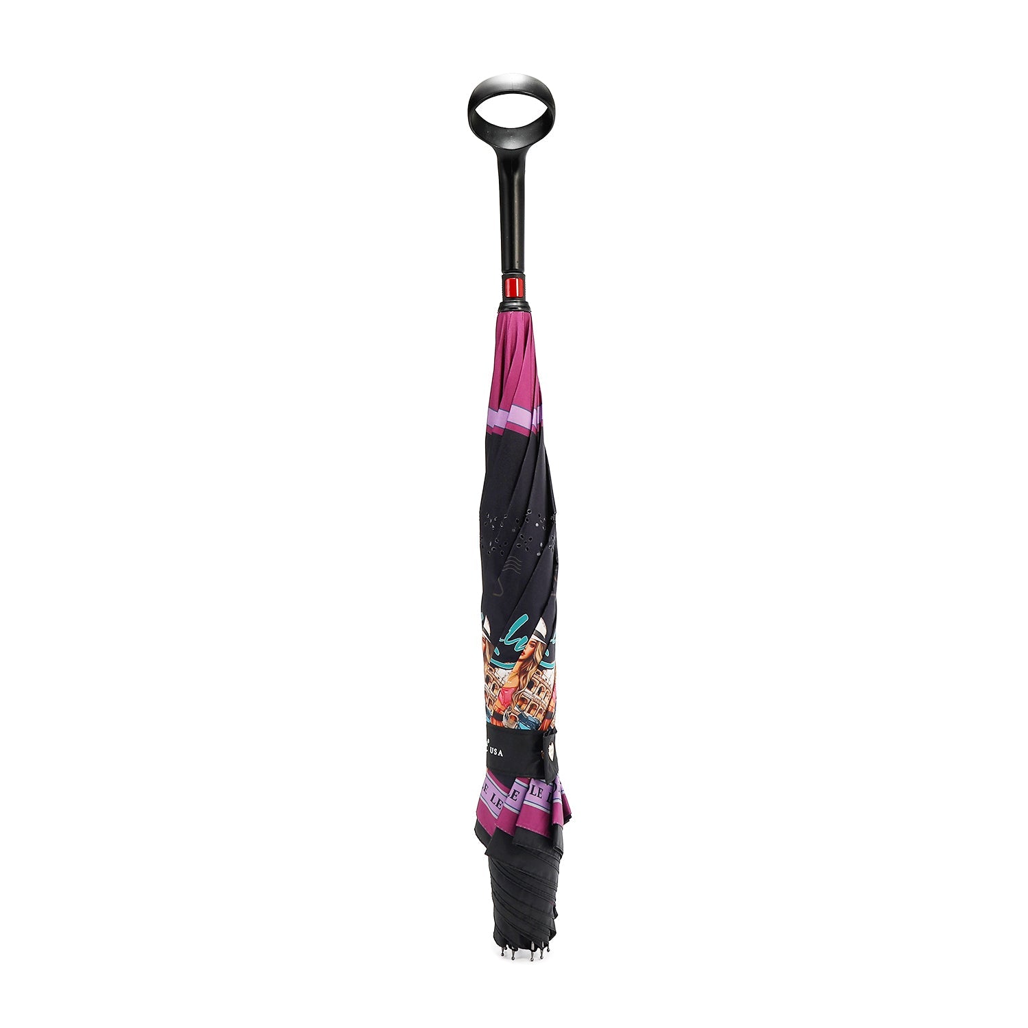 PARAPLUIE PORTE-GOBELET INVERSÉ BLAKELY (<tc>MARTHA TRAVELS ITALY</tc>)