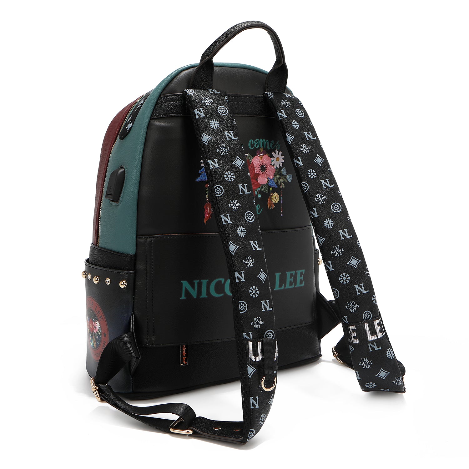 GROSSER MODERNER RUCKSACK MIT USB-LADEANSCHLUSS UND TASCHE (<tc>DREAM COMES TRUE</tc>)