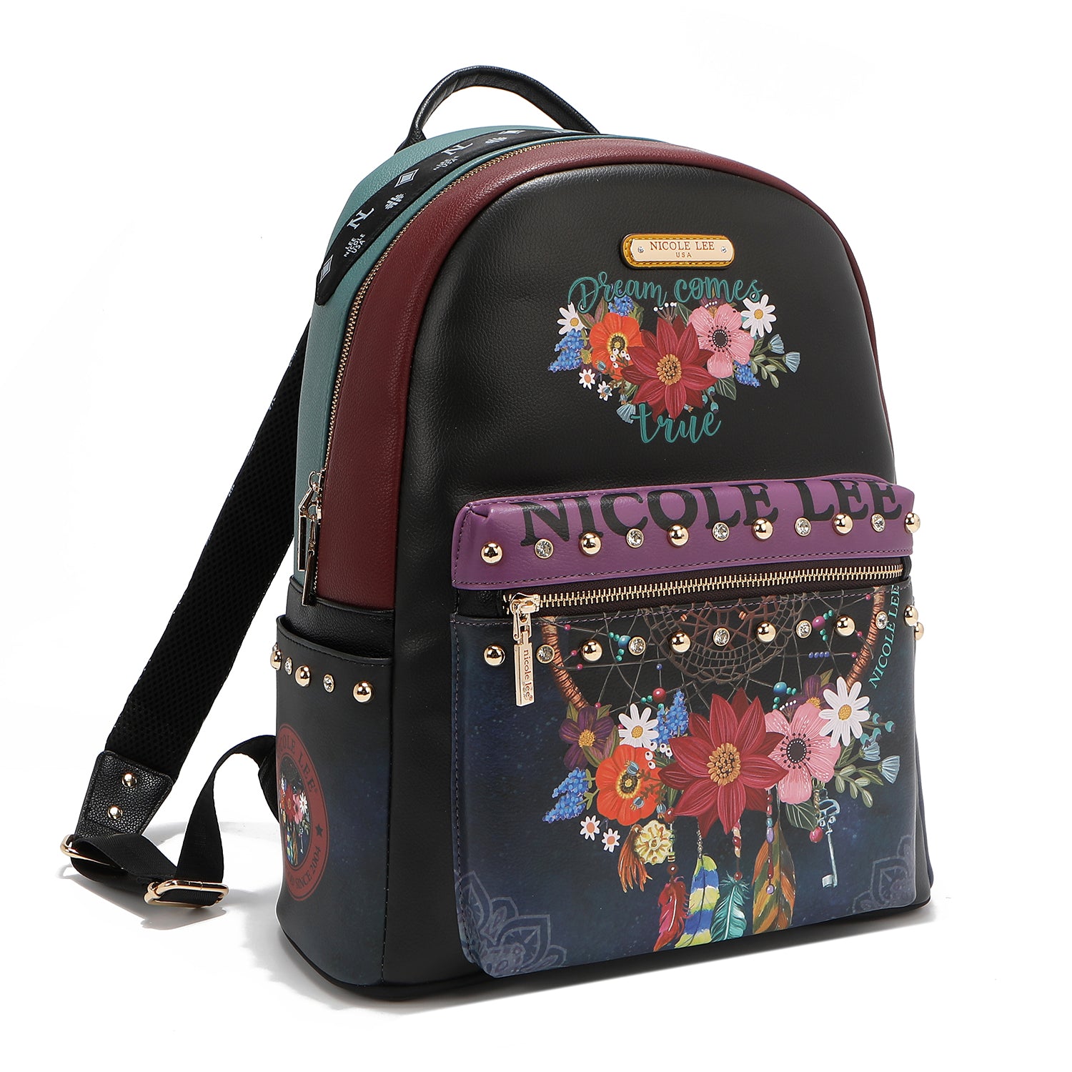 GROSSER MODERNER RUCKSACK MIT USB-LADEANSCHLUSS UND TASCHE (<tc>DREAM COMES TRUE</tc>)