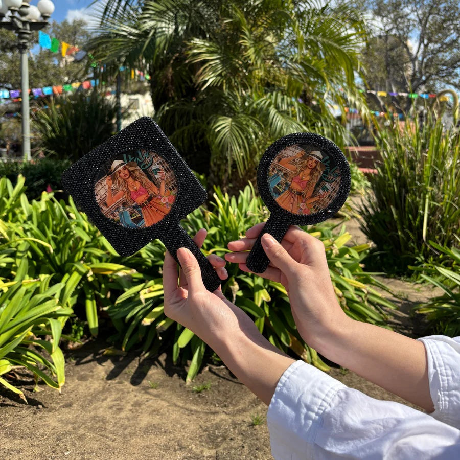 ESPEJO DE MANO RECTANGULAR (VIOLET BLOSSOM)