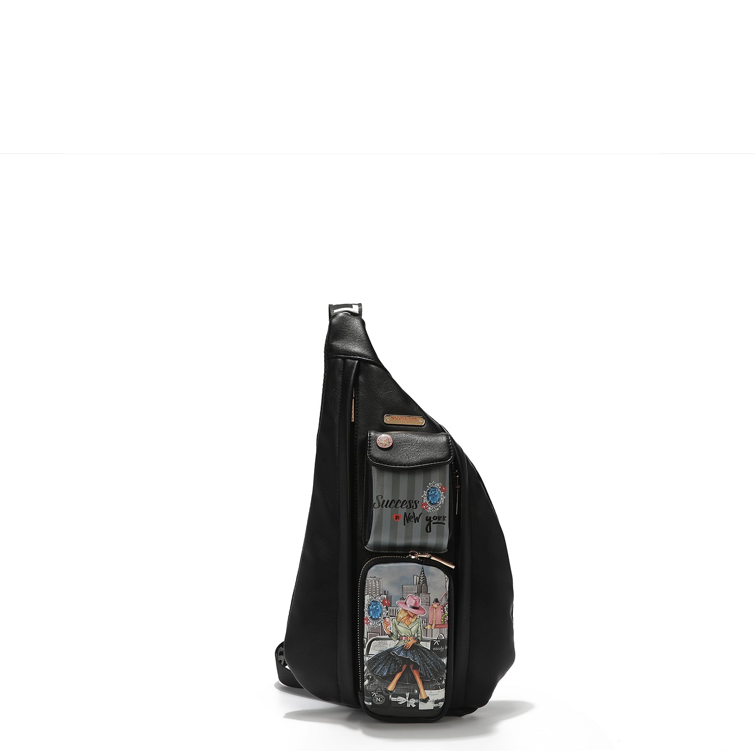 MOCHILA CRUZADA CON BOLSILLOS EXTERIORES