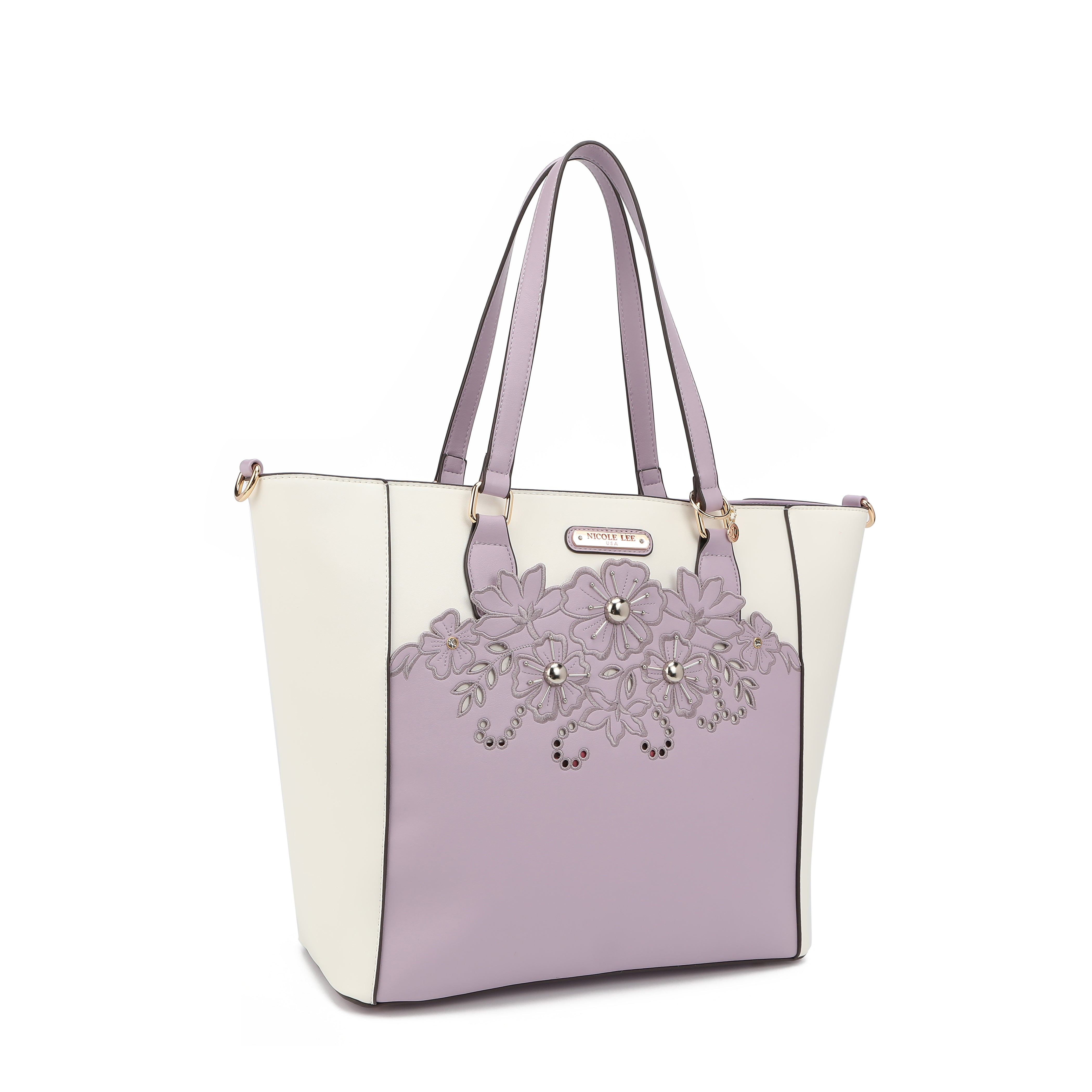 BOLSO SHOPPER CON BORDADO FLORAL