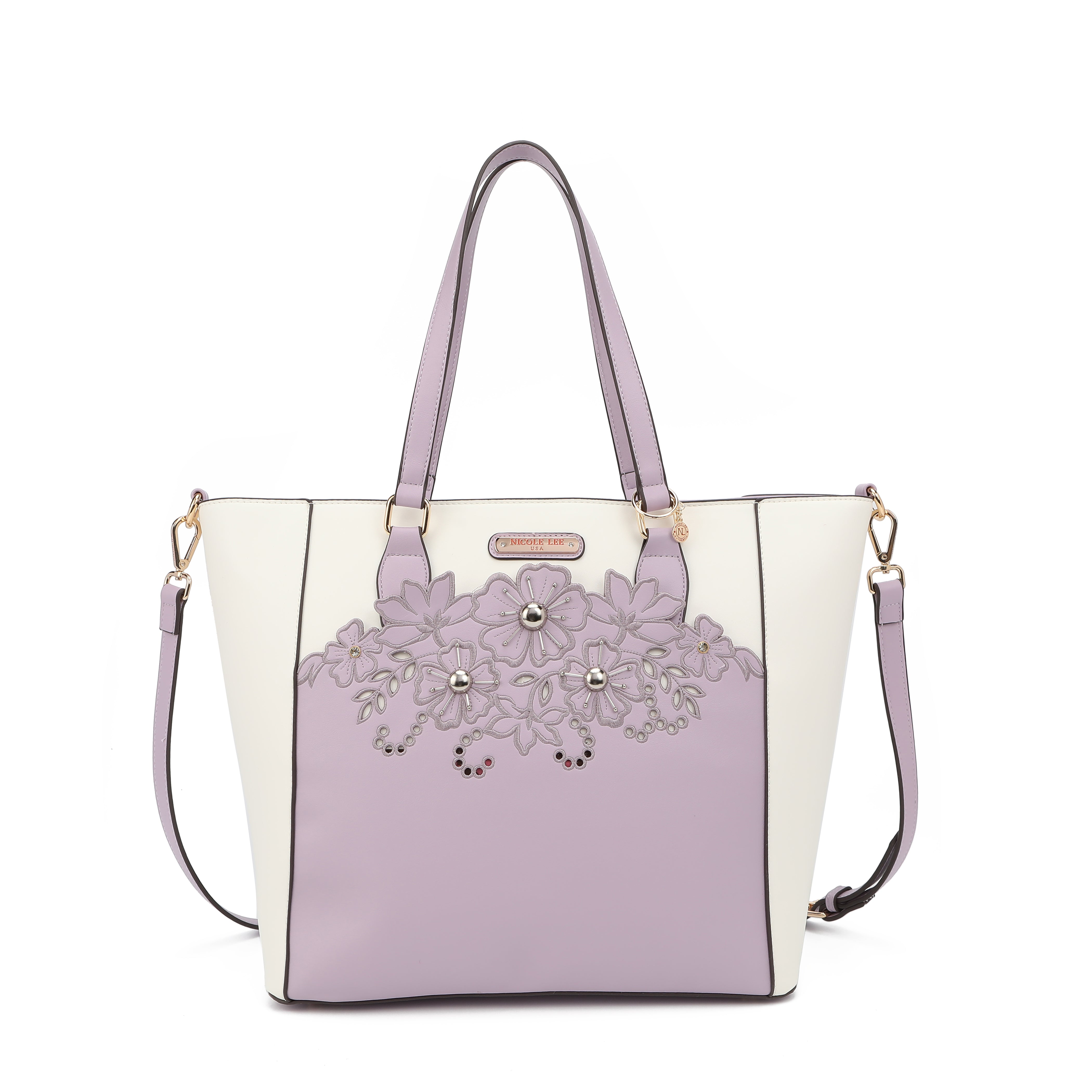 BOLSO SHOPPER CON BORDADO FLORAL
