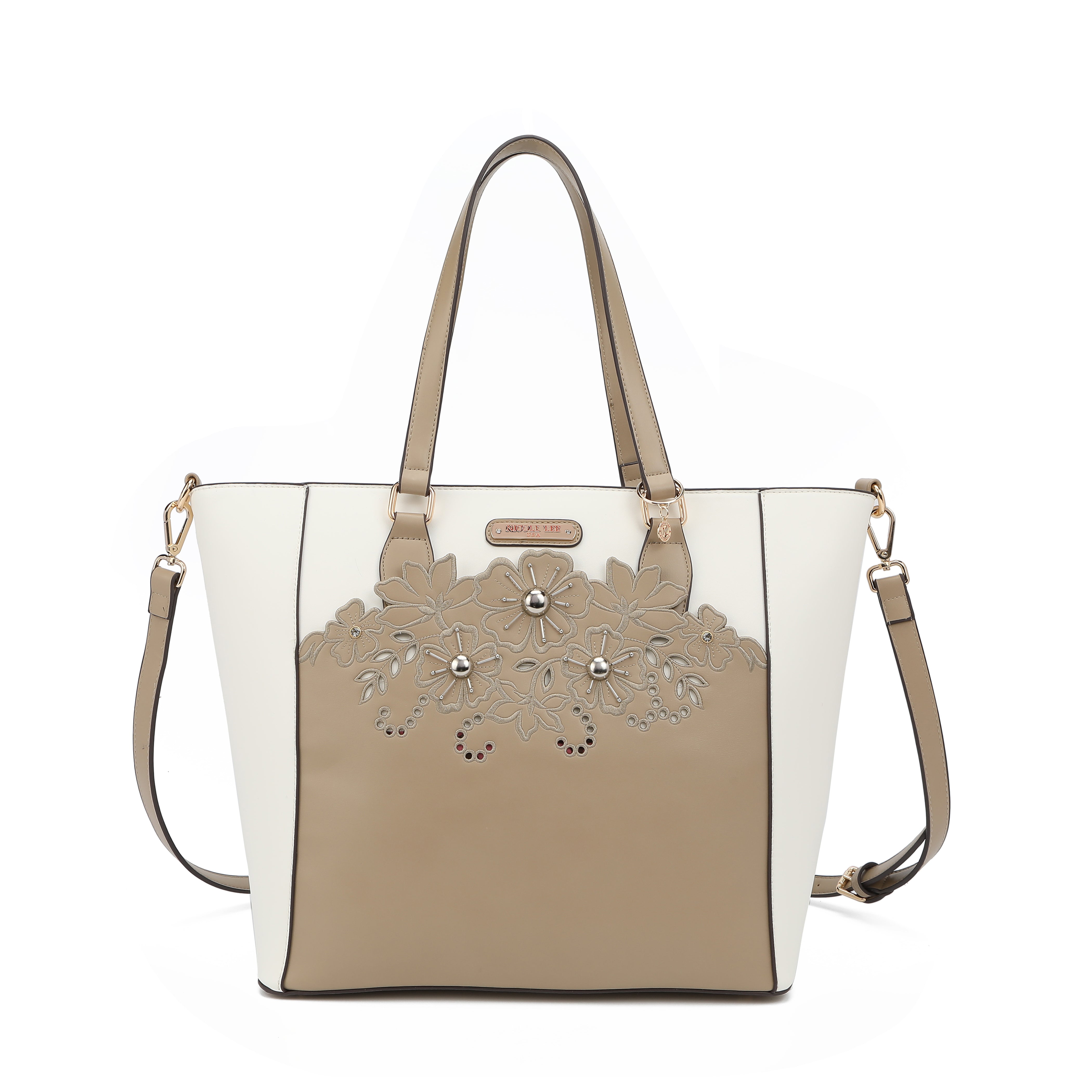 BOLSO SHOPPER CON BORDADO FLORAL