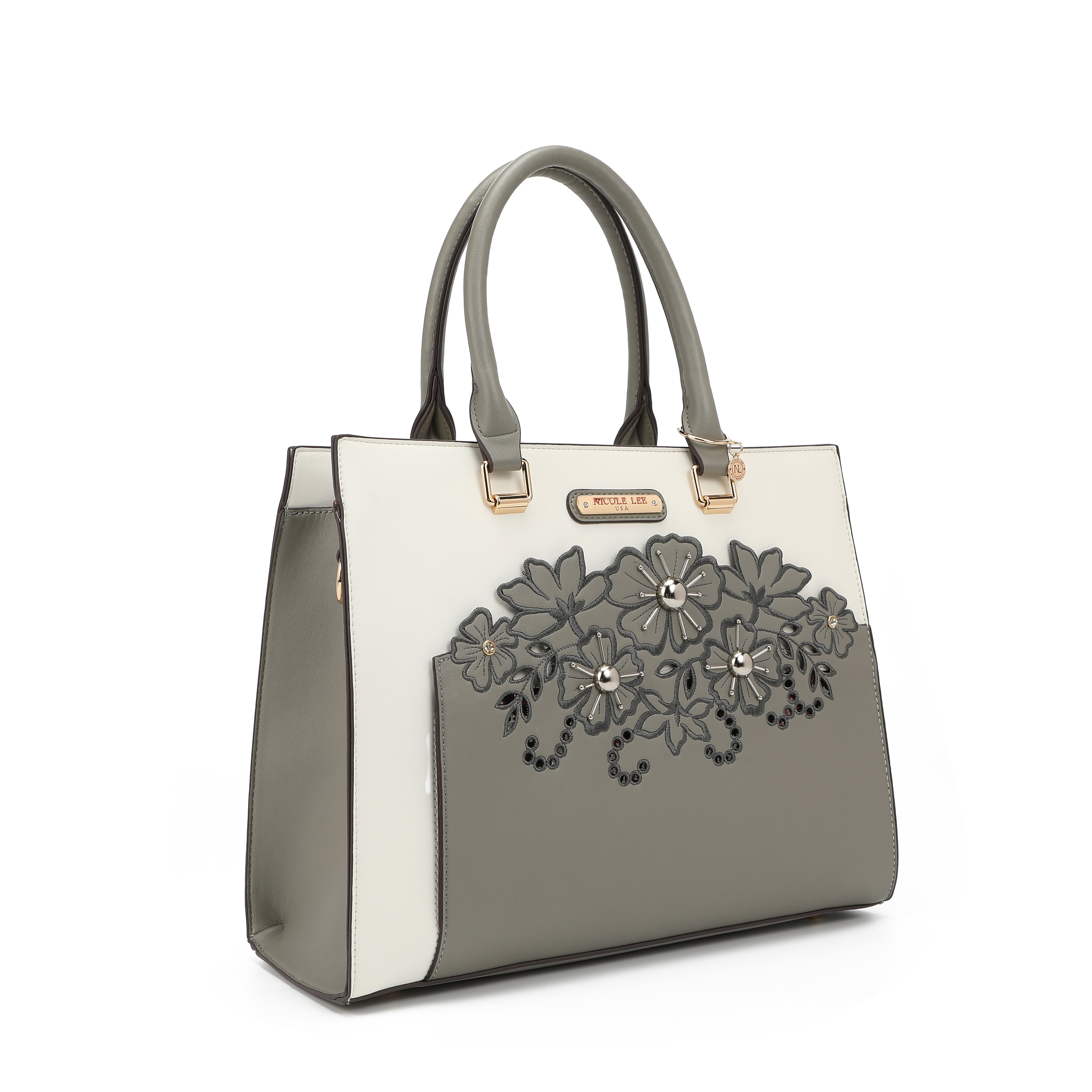 BOLSO TOTE CON BORDADO FLORAL