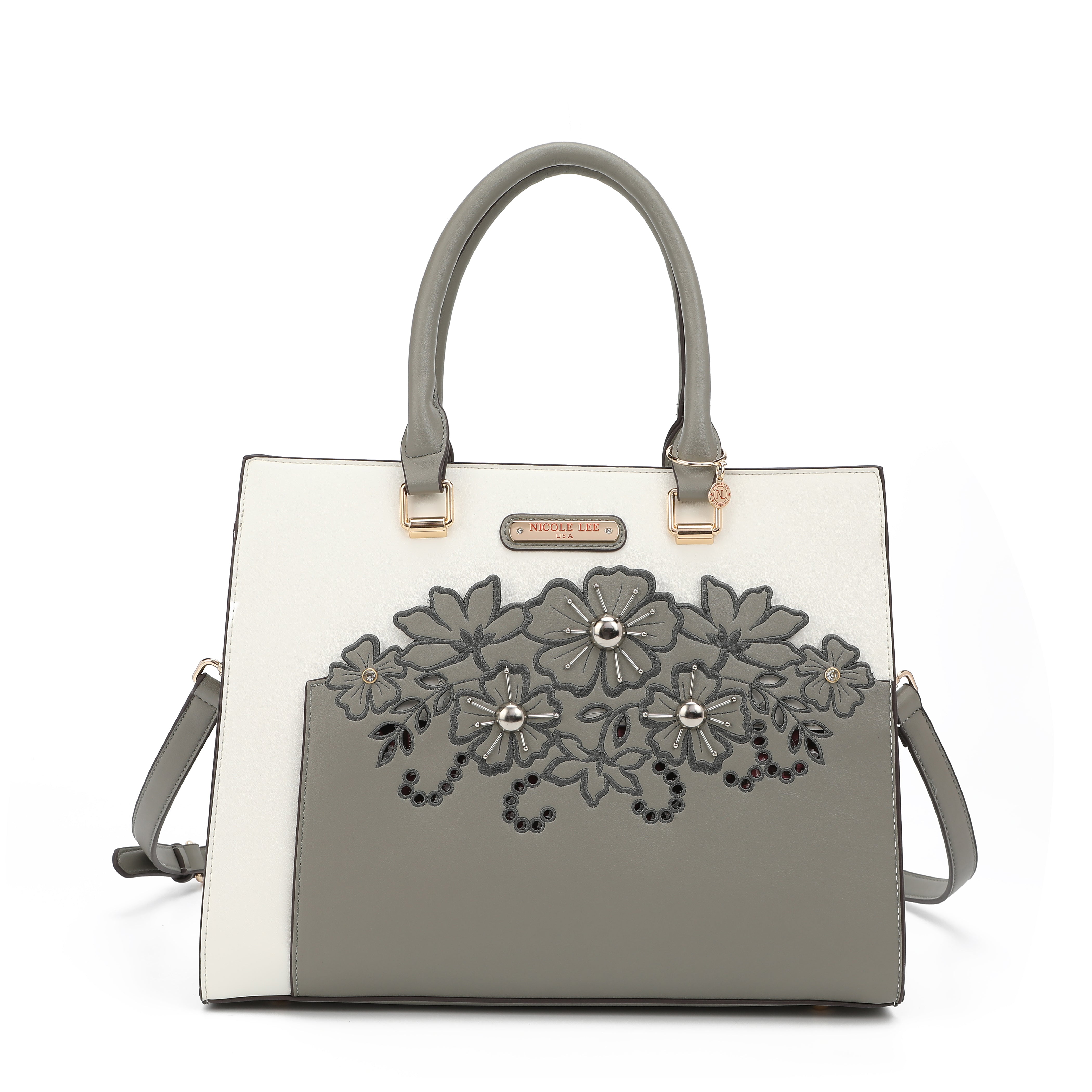 BOLSO TOTE CON BORDADO FLORAL