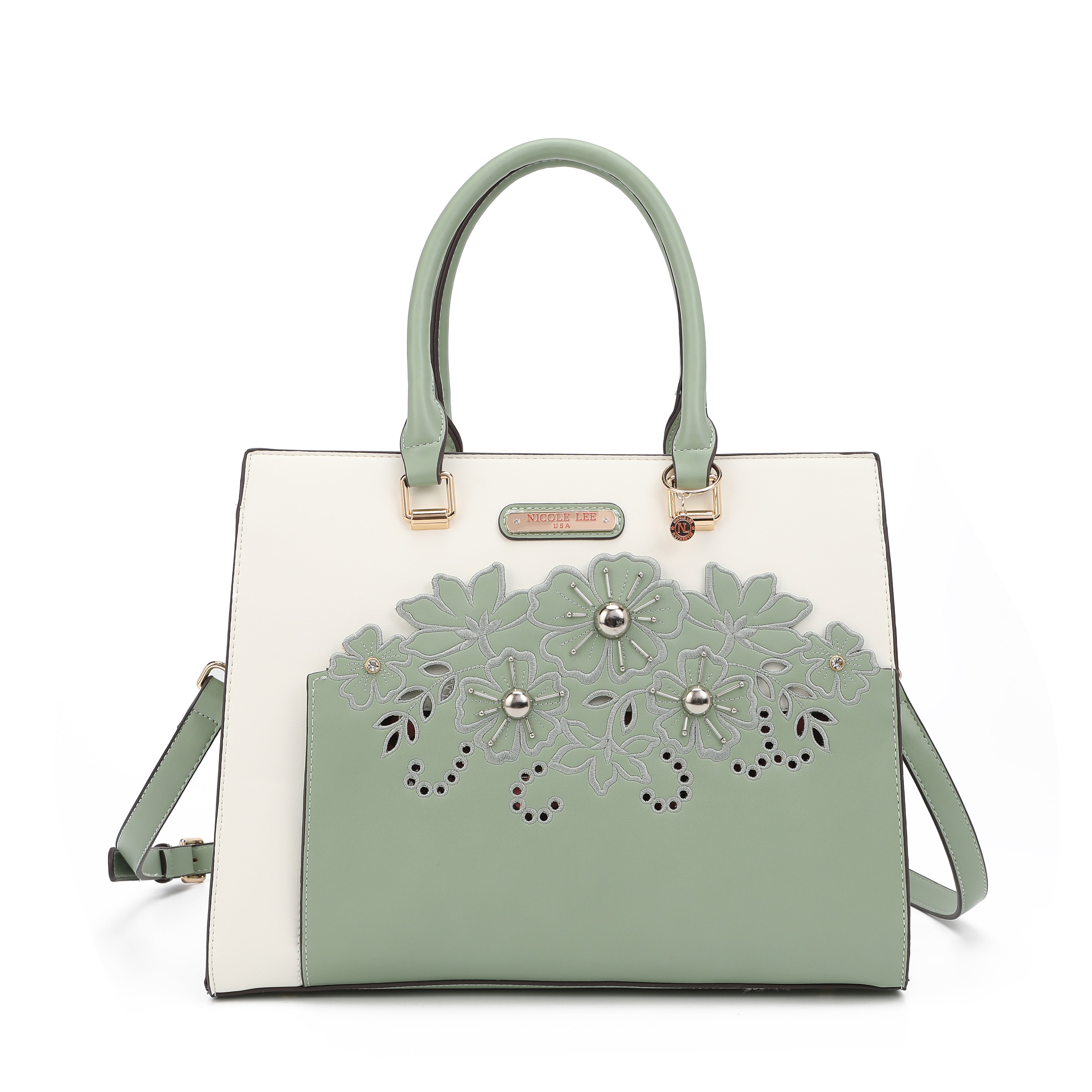 BOLSO TOTE CON BORDADO FLORAL