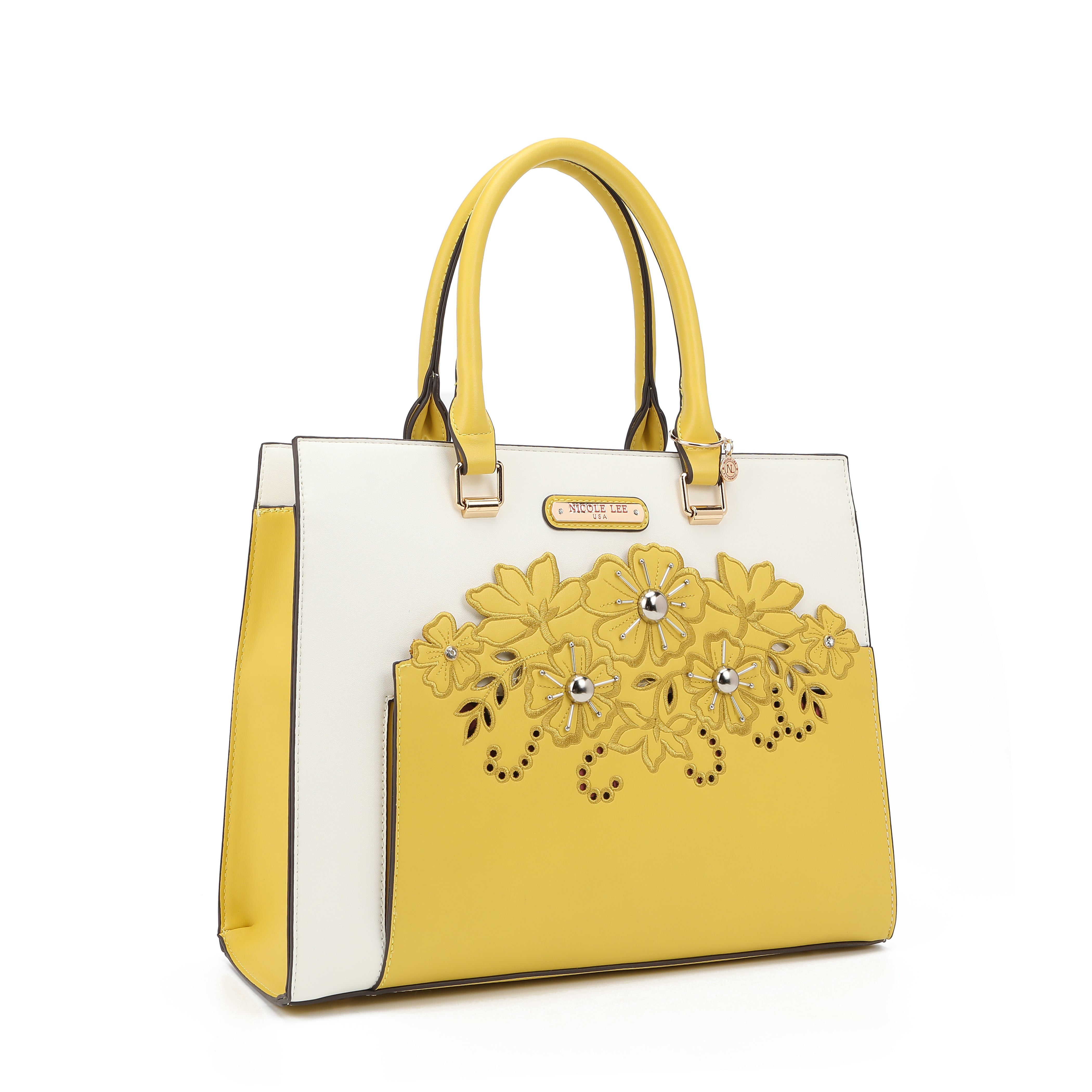 BOLSO TOTE CON BORDADO FLORAL