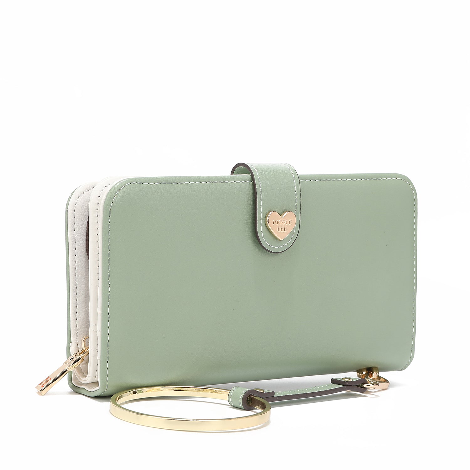 CARTERA FASHION "FLORAL" CON CREMALLERA