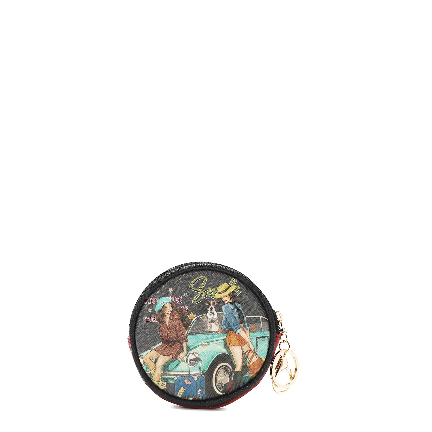 KEYRING WITH CIRCULAR PURSE <tc>NIKKY</tc>