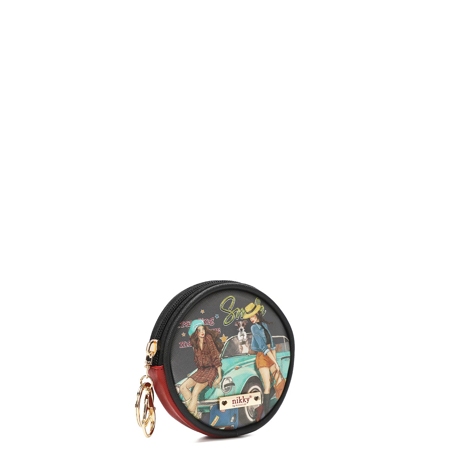 KEYRING WITH CIRCULAR PURSE <tc>NIKKY</tc>