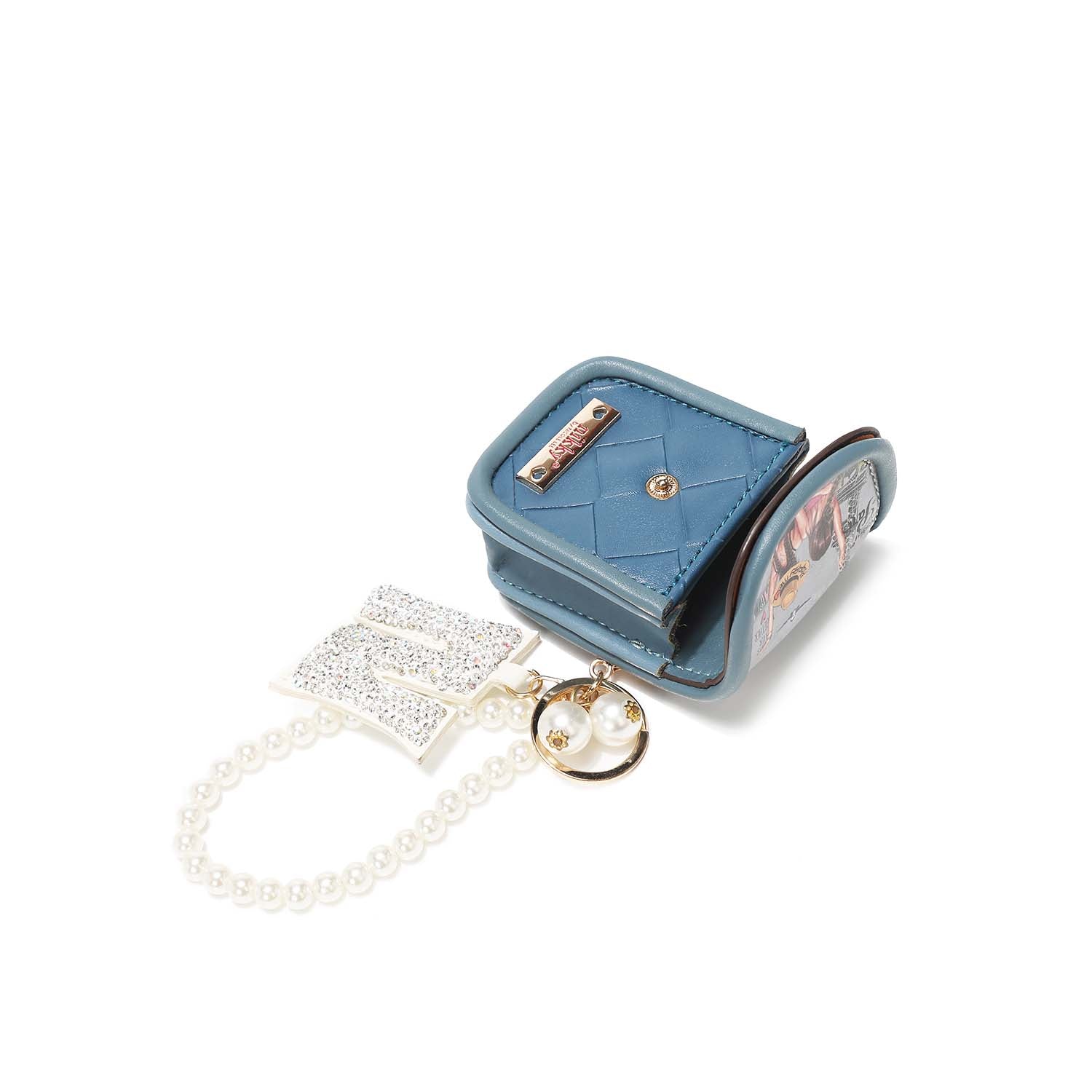 PORTE-CLÉS AVEC SUPPORT POUR CASQUE ET BRACELET EN PERLES <tc>NIKKY</tc>