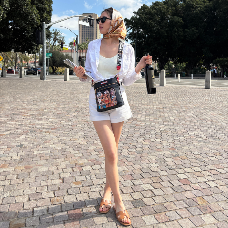 CROSSBODY BAG WITH ZIPPER (<tc>MARTHA TRAVELS ITALY</tc>)