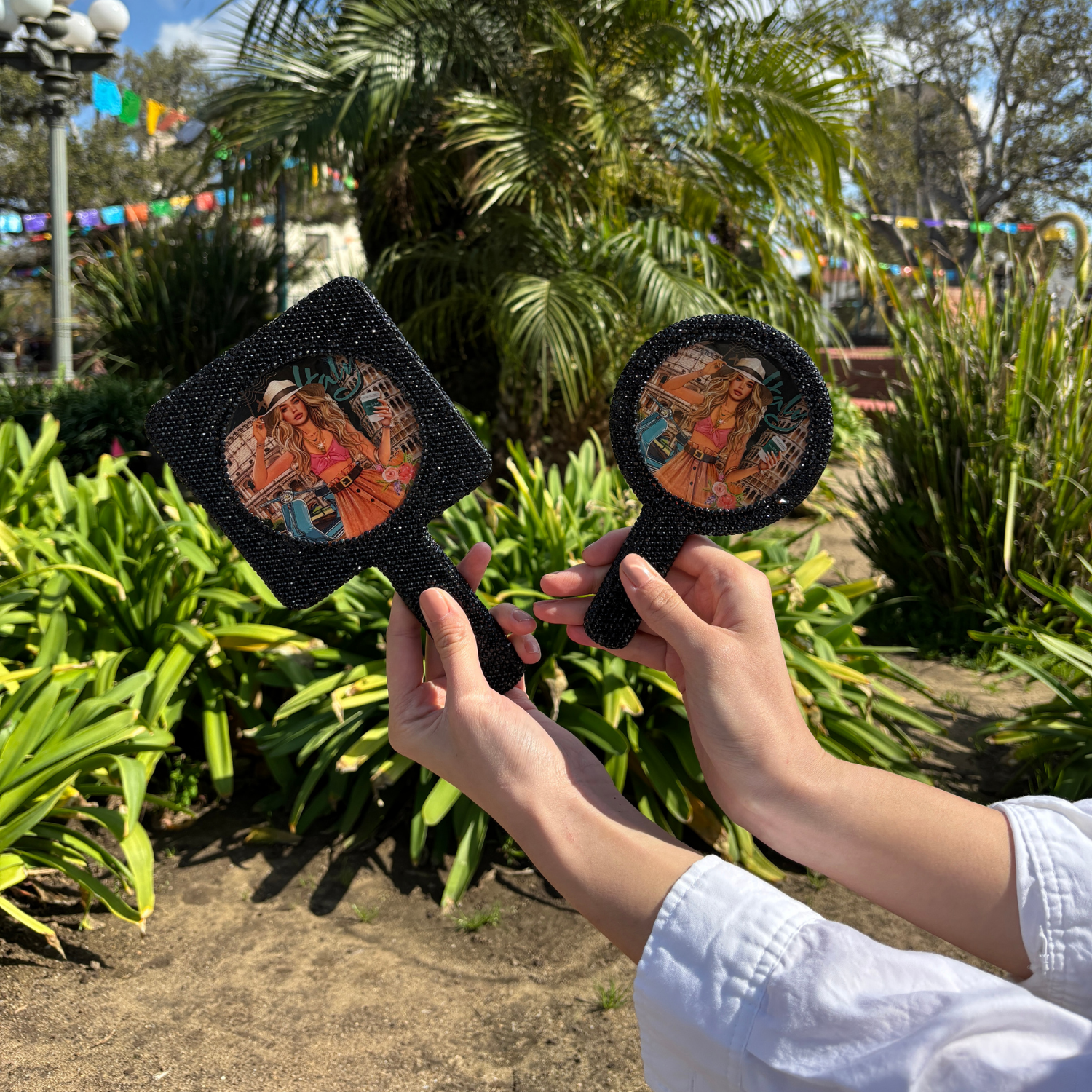 ESPEJO DE MANO REDONDO (MARTHA TRAVELS ITALY)