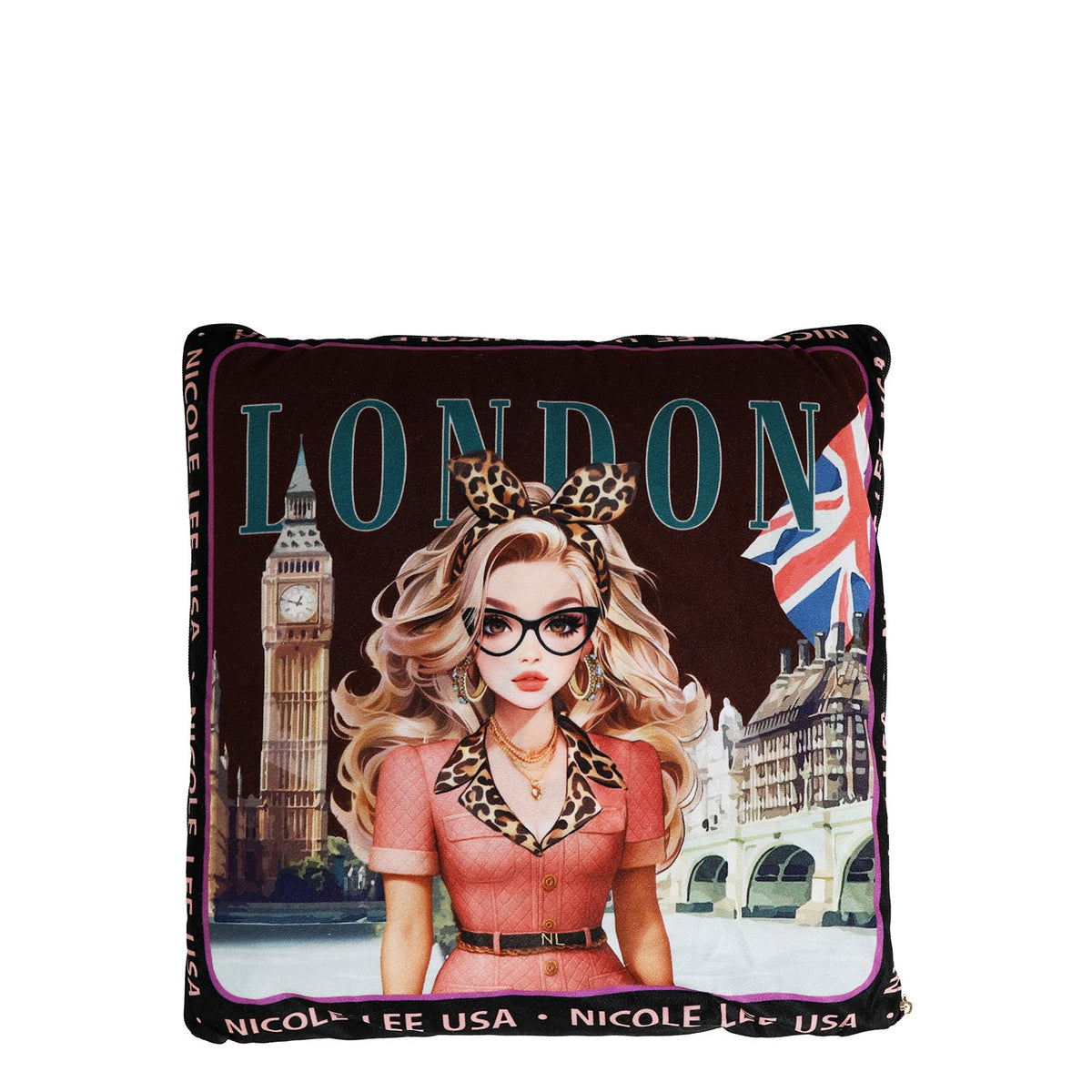 ALMOHADA/MANTA PARA VIAJE (LONDON EYE-MARRON)