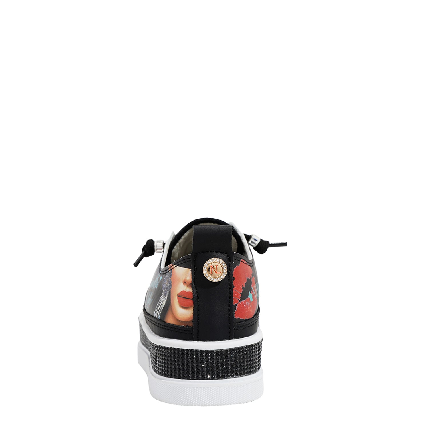 SNEAKER IN PELLE CON PLATEAU E STRASS (<tc>SAMANTHA LA BELLEZA</tc>)