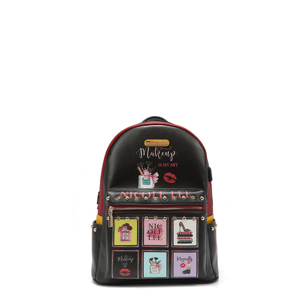 Large computer backpack with USB port for load