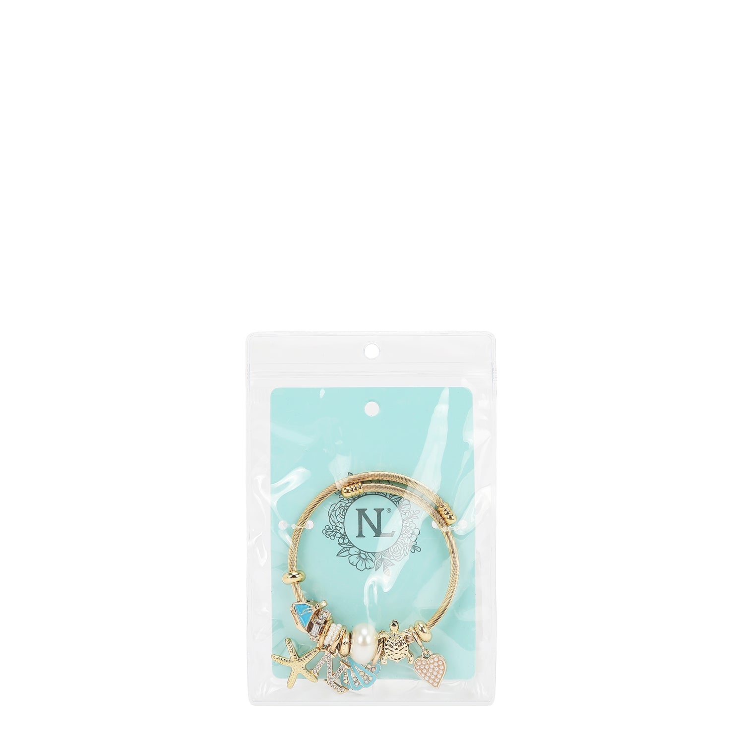 PULSERA DE CABLE CON DIJE (AZUL)