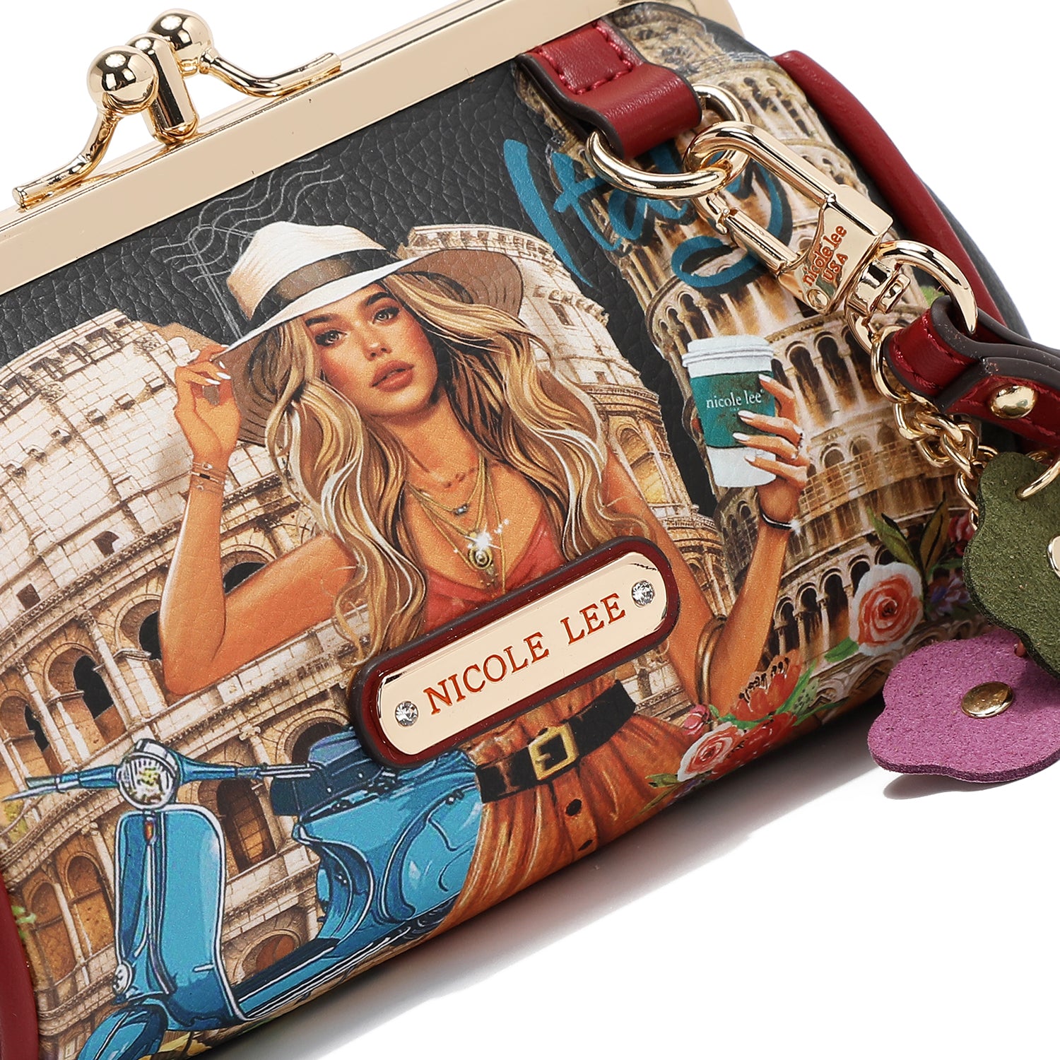 ESTOJO PARA CARTEIRA COM PULSEIRA (<tc>MARTHA TRAVELS ITALY</tc>)